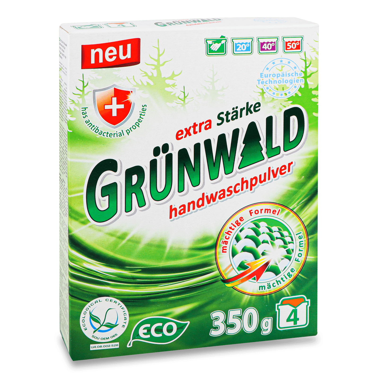 Порошок пральний Grunwald Eco «Гірська свіжість» для ручного прання - 1