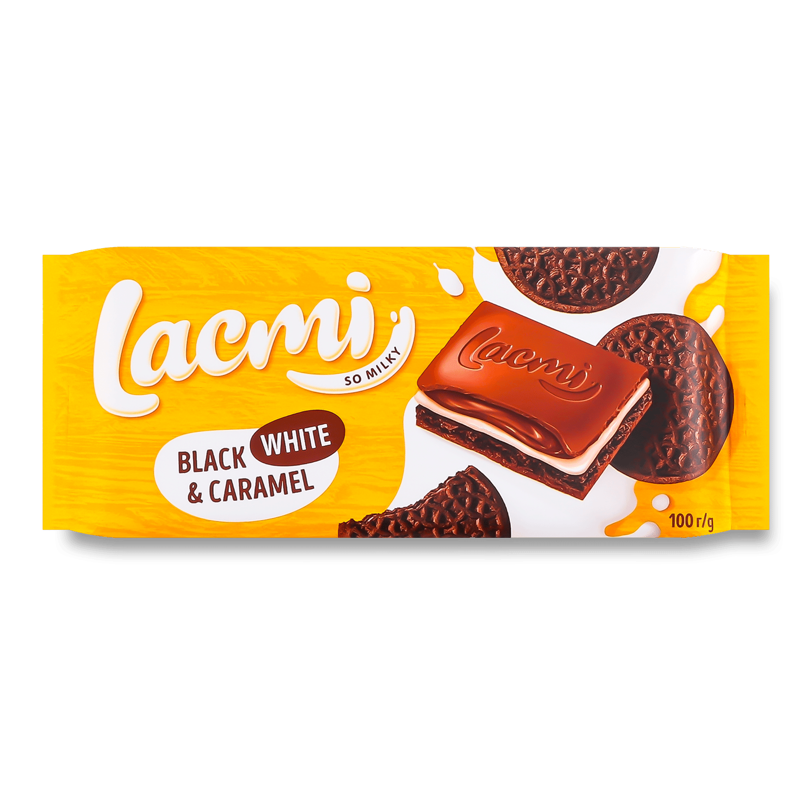 Шоколад молочний Roshen Lacmi Black-White & Caramel - 1