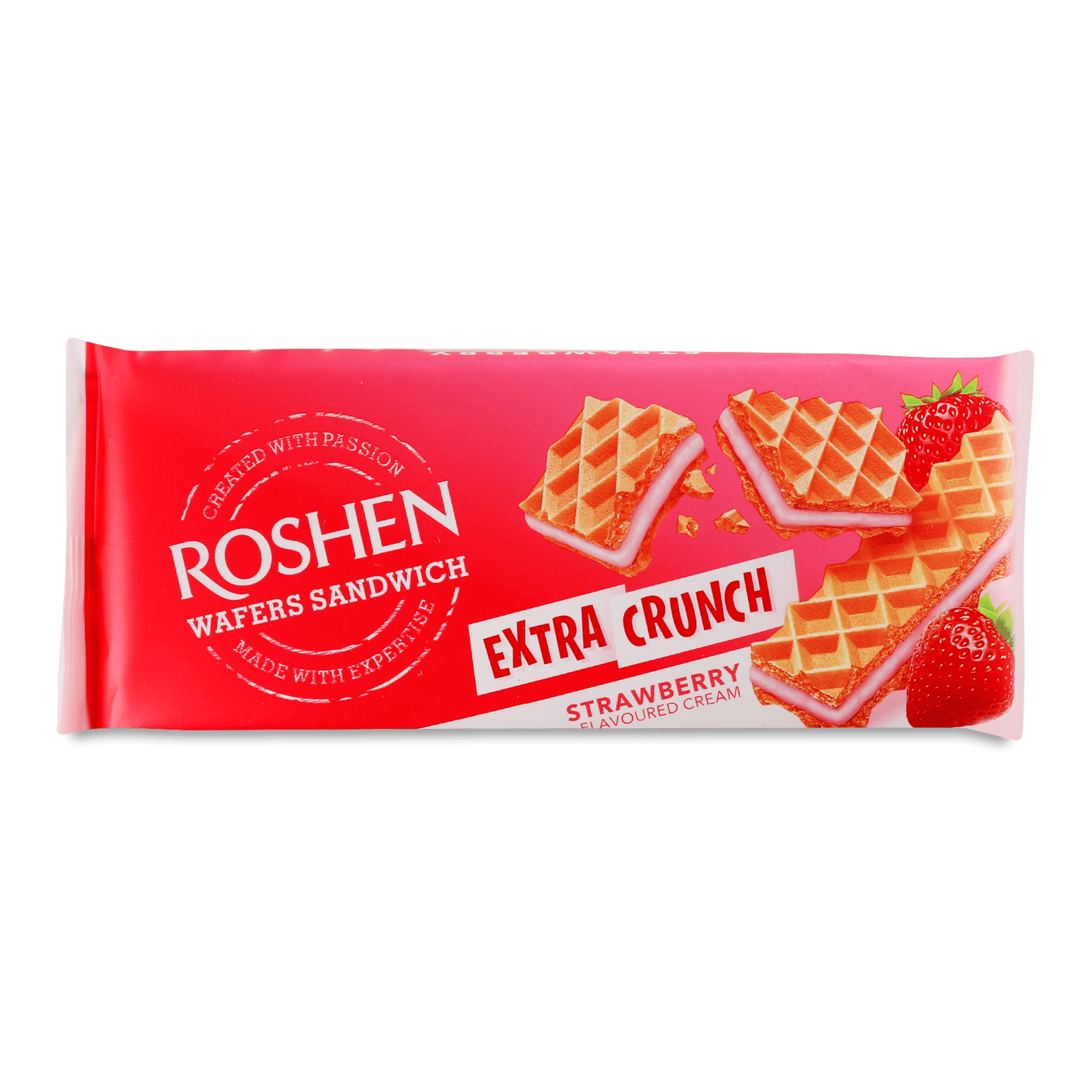 Вафлі Roshen WafersSandw Extra Crunch Strawberry - 1