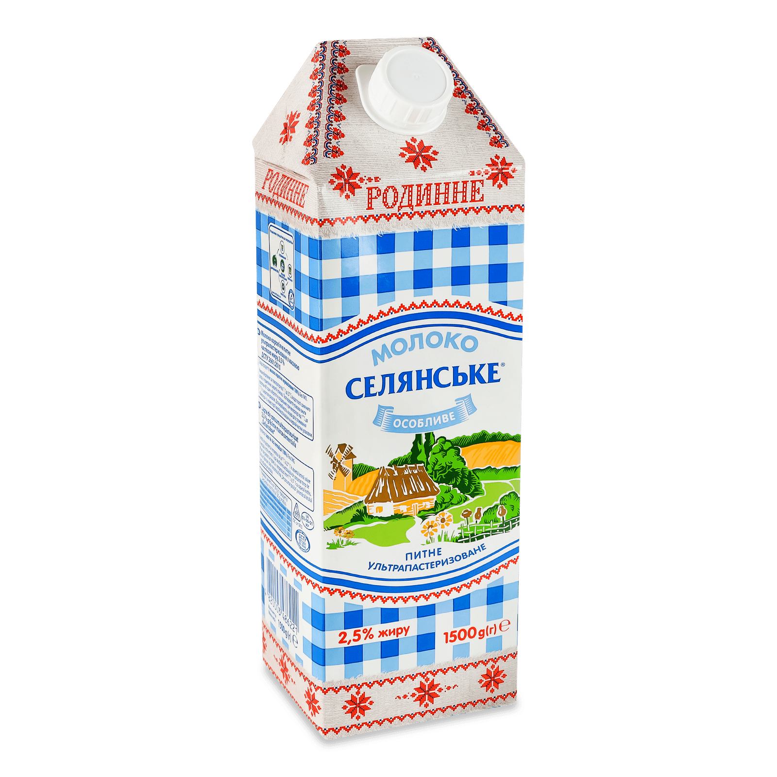 Молоко ультрапастеризоване «Селянське» «Родинне» 2,5% - 1