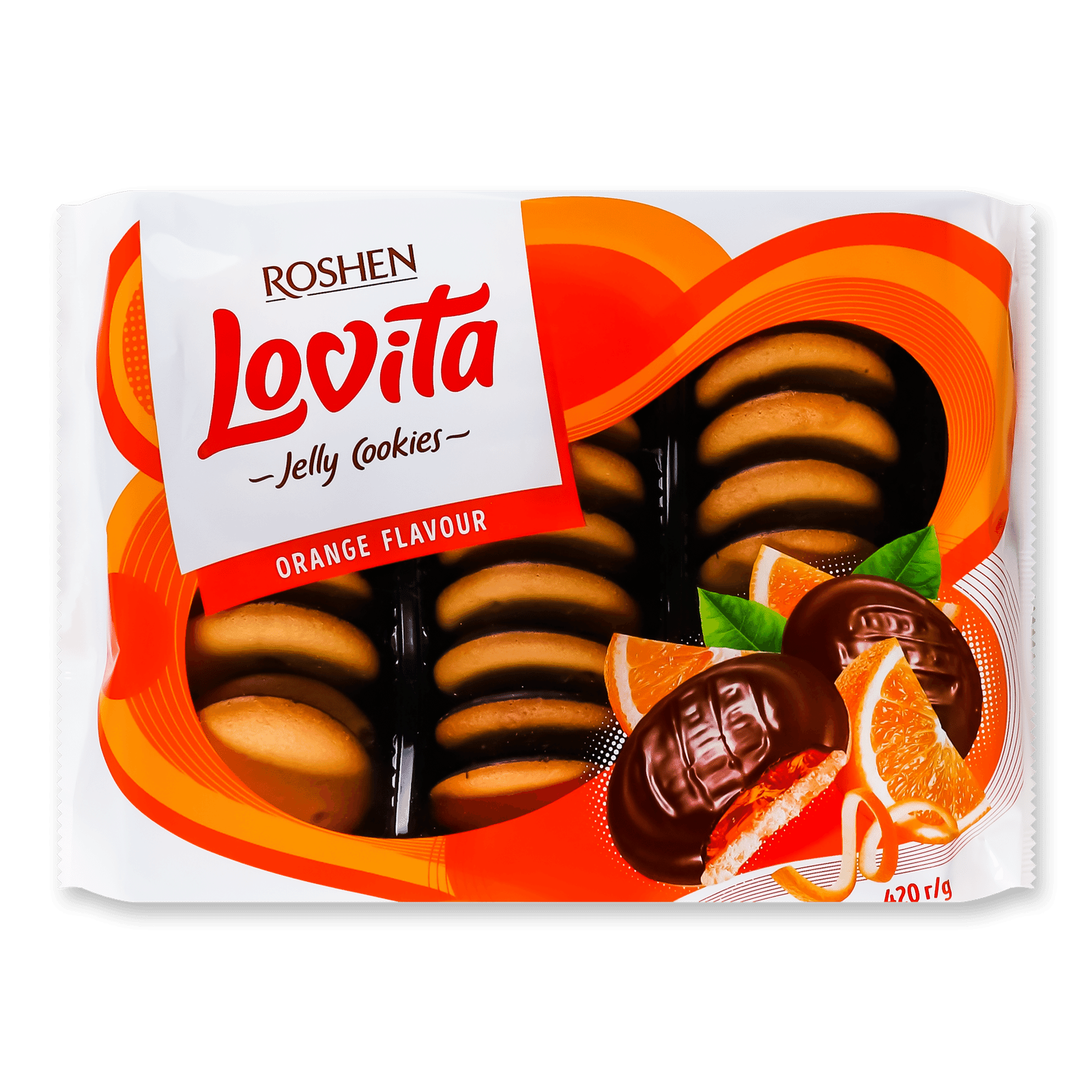 Печиво Roshen Lovita Jelly Cookies Orange - 1