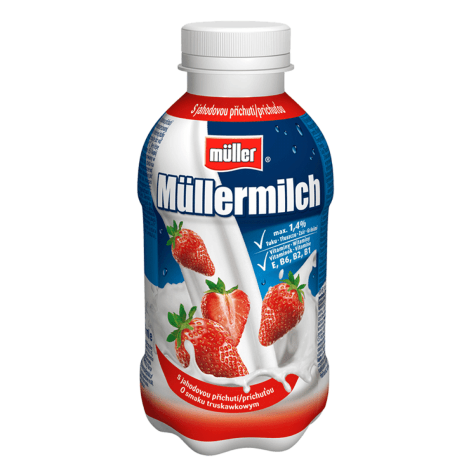 Напій молочний Mullermilch полуниця 1,4% - 1