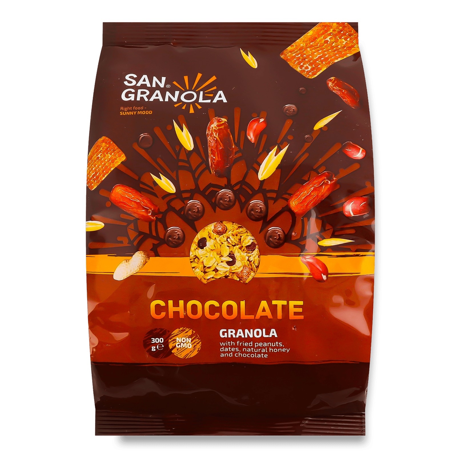 Гранола San Granola шоколадна з фініками - 1