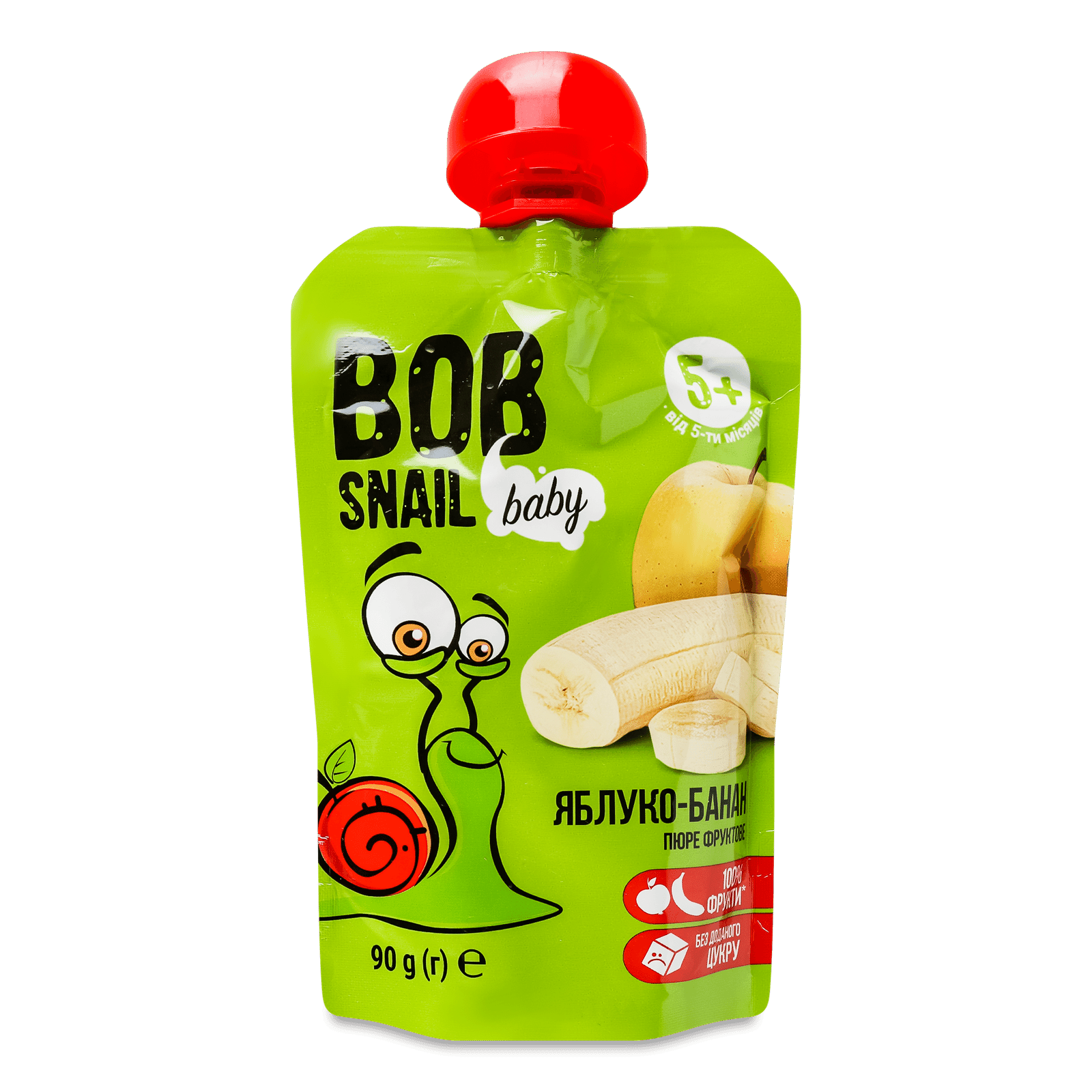 Пюре Bob Snail яблуко-банан - 1