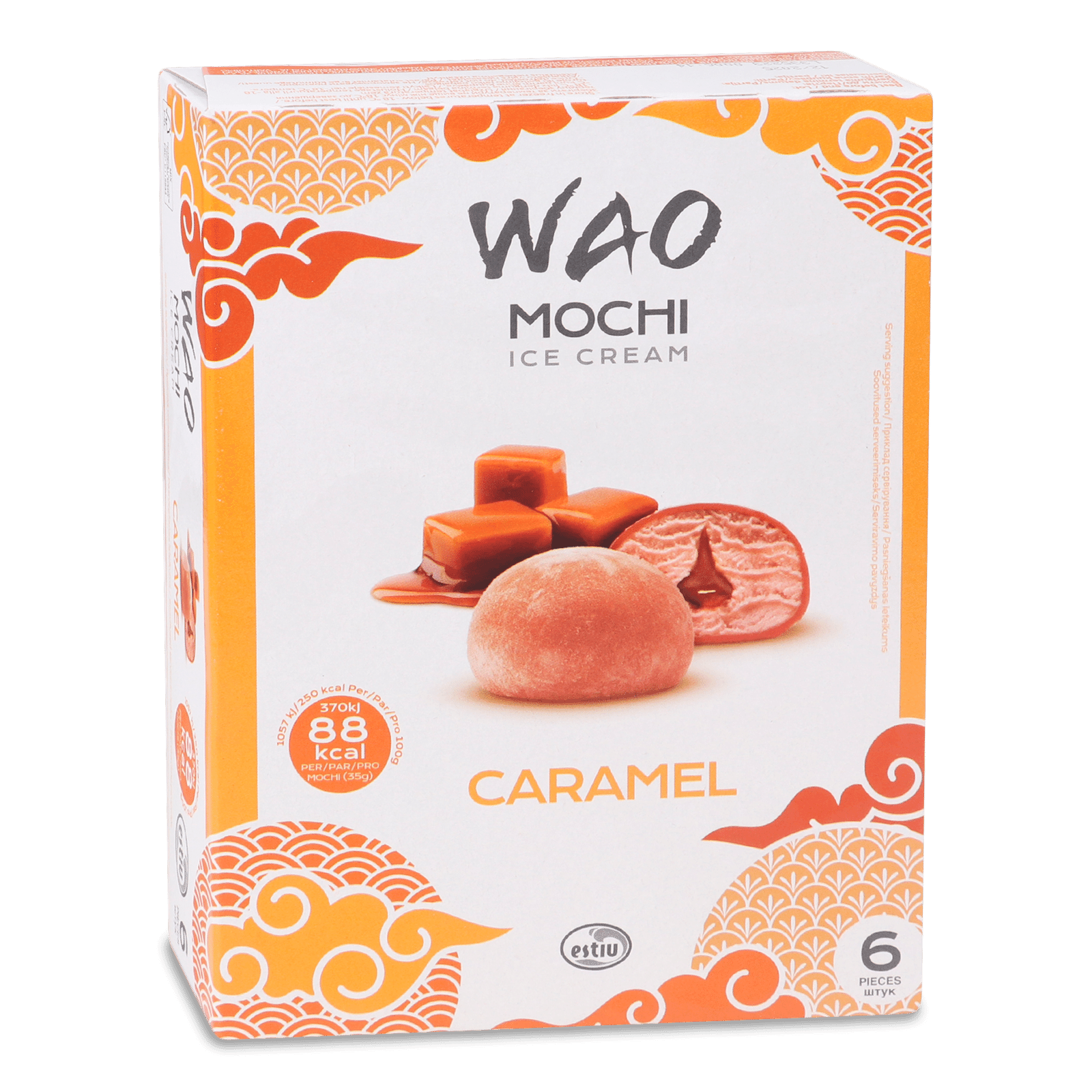 Десерт Wao Mochi з карамельним морозивом в рисовому тісті - 1