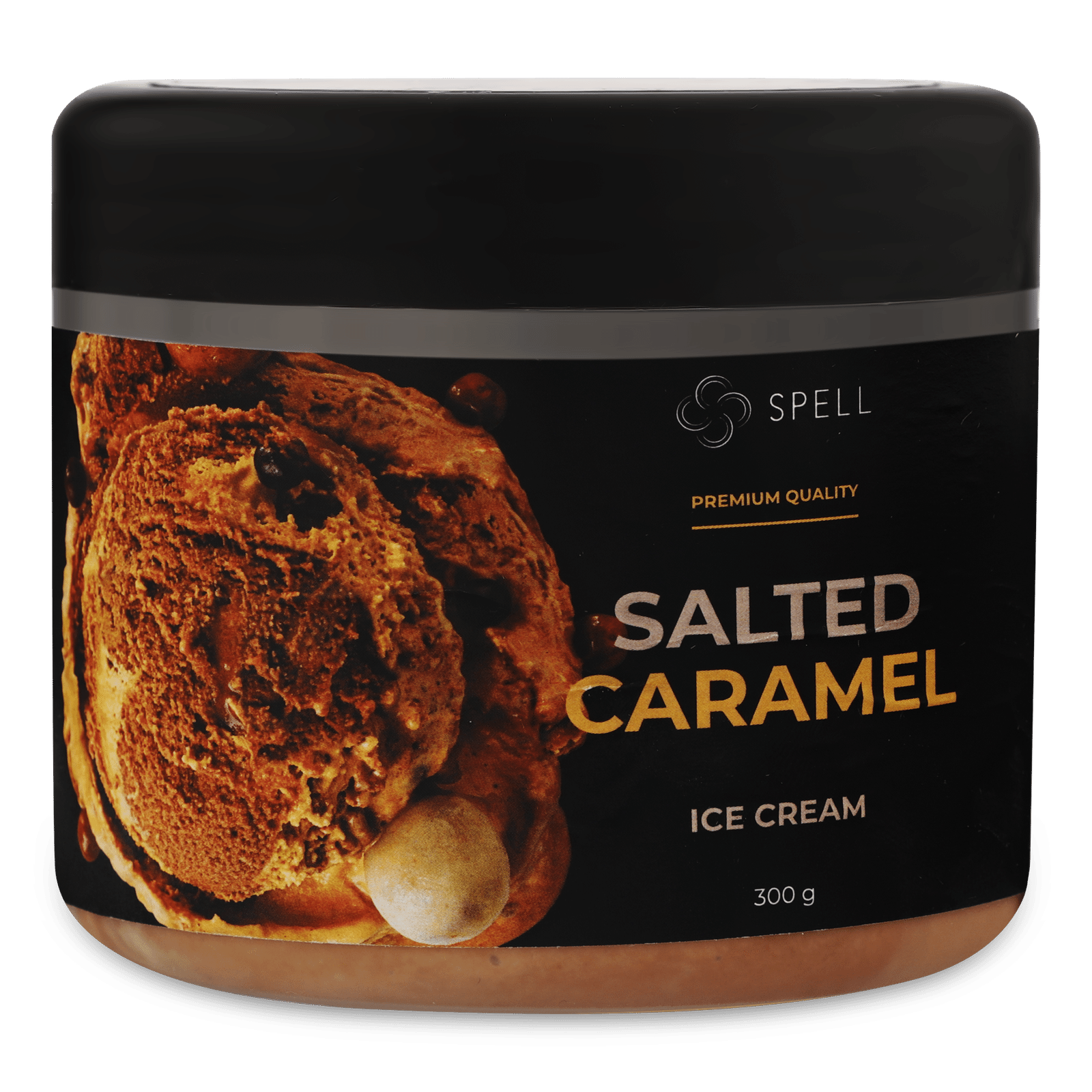Морозиво Spell молочний шоколад з карамельним смаком та шматочками солоної карамелі - 1