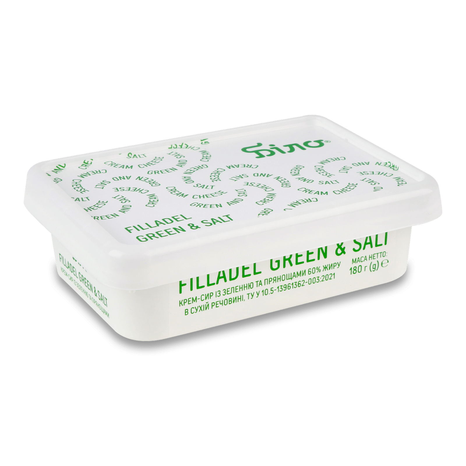 Крем-сир Біло Filladel Green&Salt 60% - 1