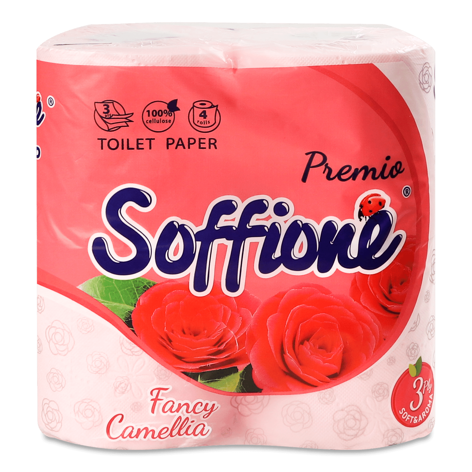 Папір туалетний Soffione Premio Fency Camellia 3-шаровий - 1