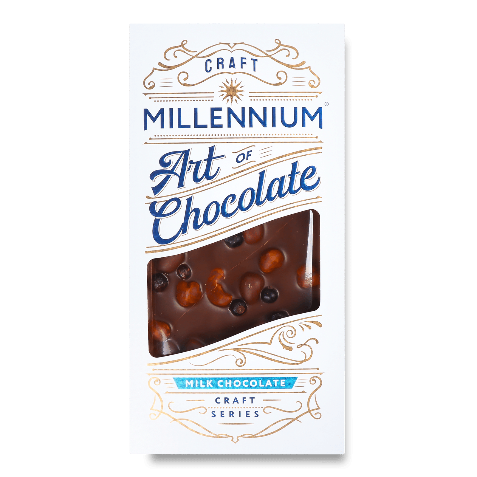 Шоколад молочний Millennium Craft Series кеш'ю-фундук-мигдаль-смородина - 1