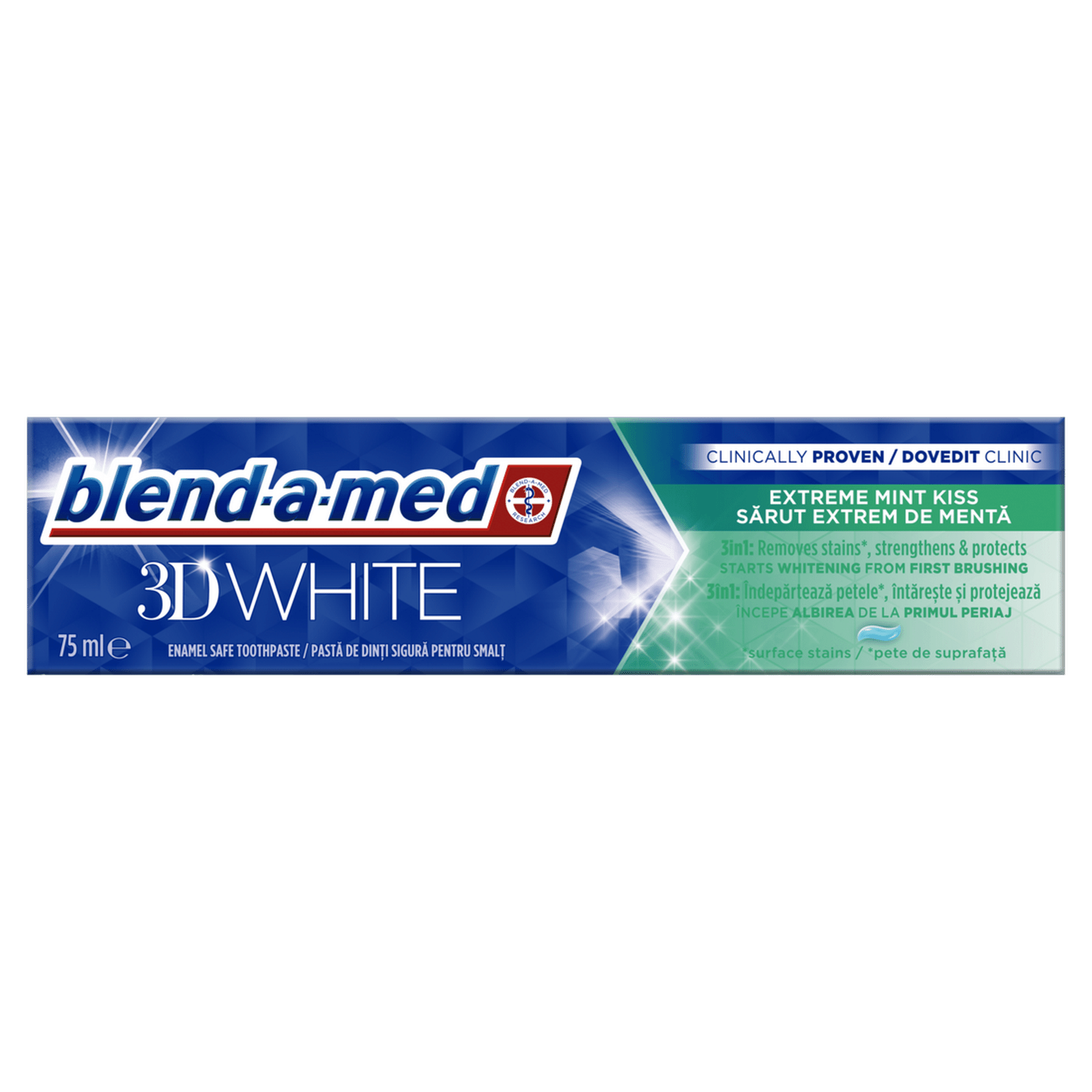 Паста зубна Blend-a-med 3D White Екстремальний м'ятний поцілунок - 1