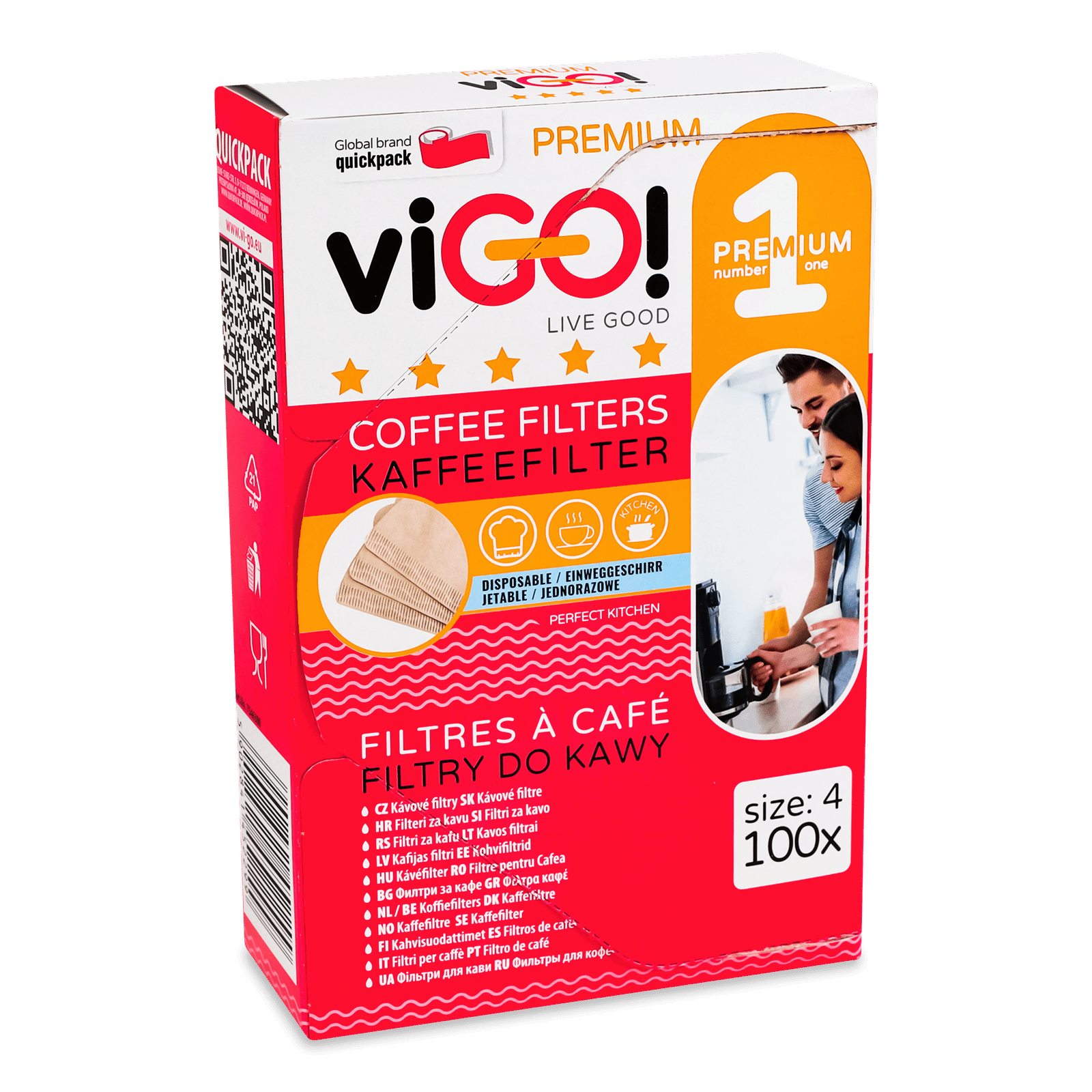 Фільтри для кави viGO! Premium р.4 - 1