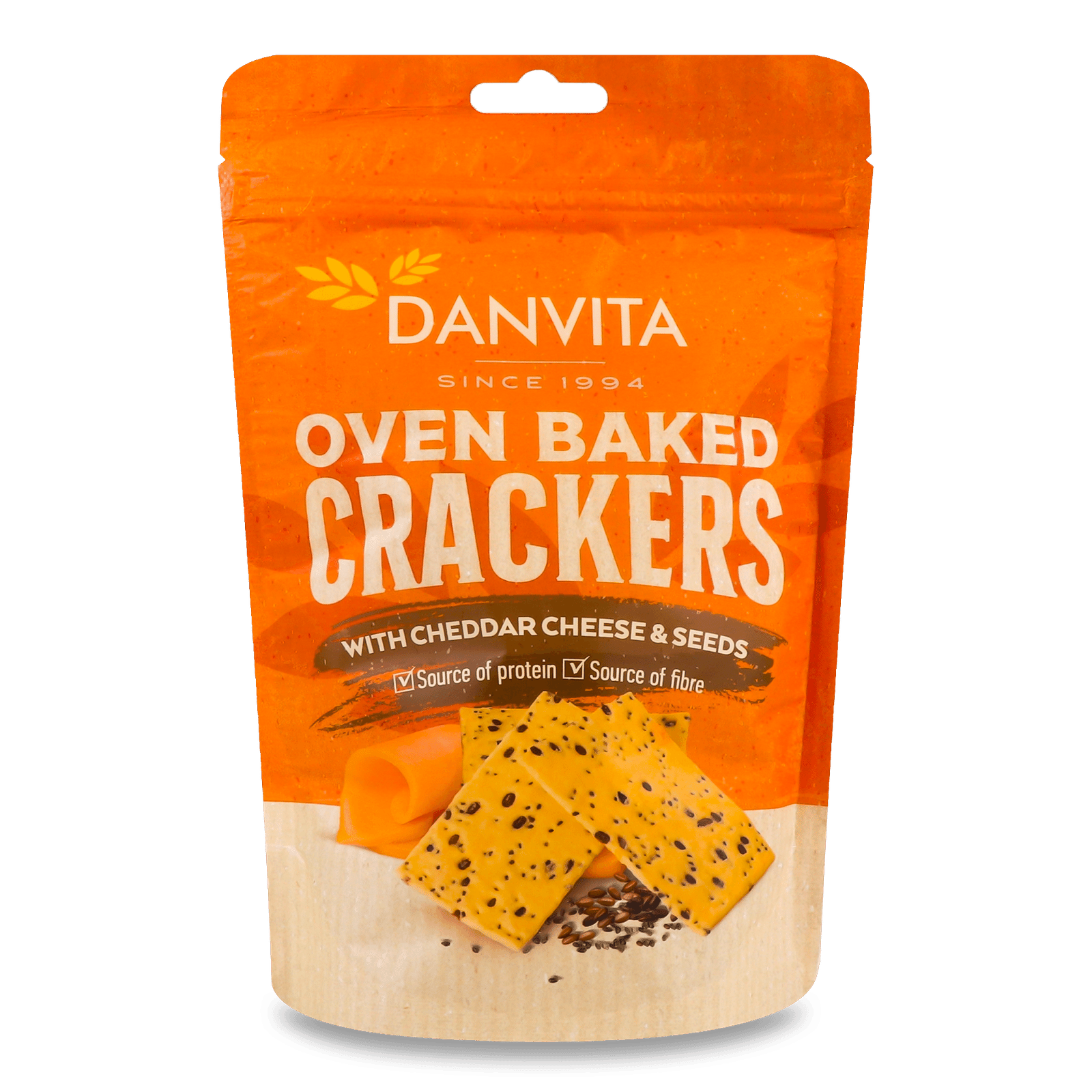 Крекери Danvita з сиром чеддер і насінням - 1
