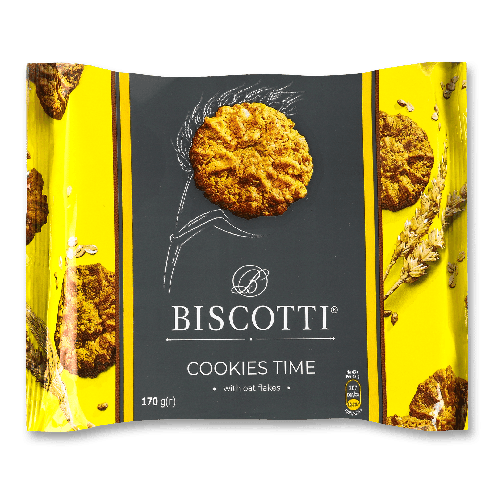 Печиво Biscotti кукіс-тайм з вівсяними пластівцями - 1