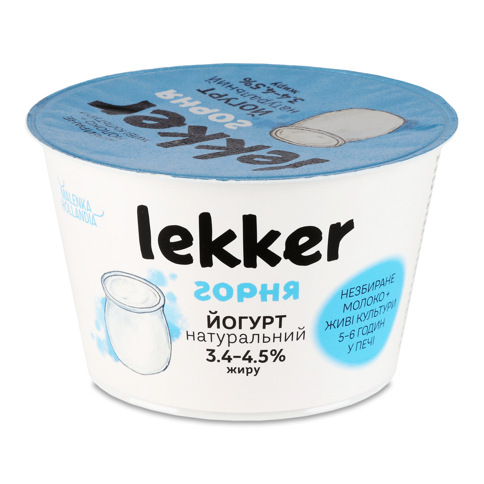 Йогурт Lekker натуральний  3,4 - 4,5% - 1