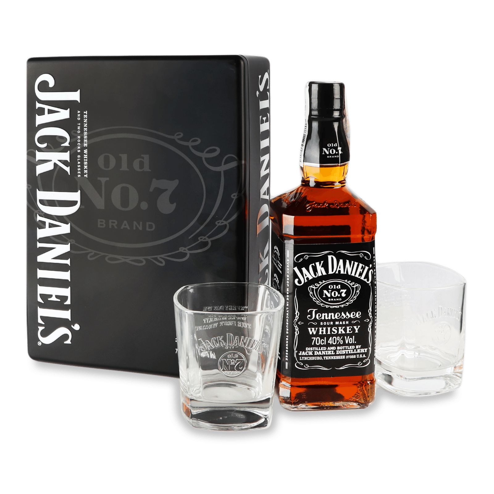 Віскі Jack Daniel's + 2 стакани - 1