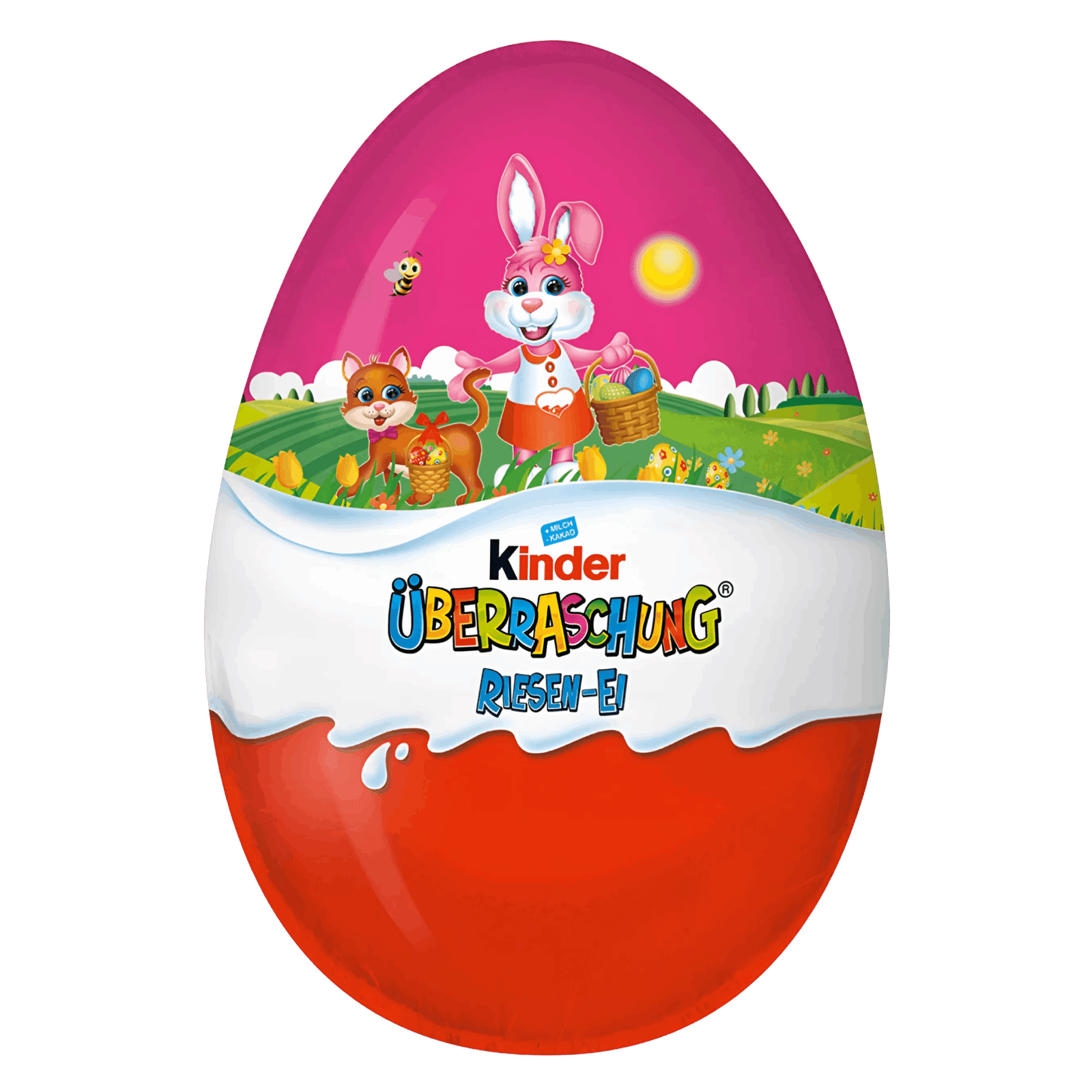 Яйце Kinder з сюрпризом рожеве з молочного шоколаду - 1