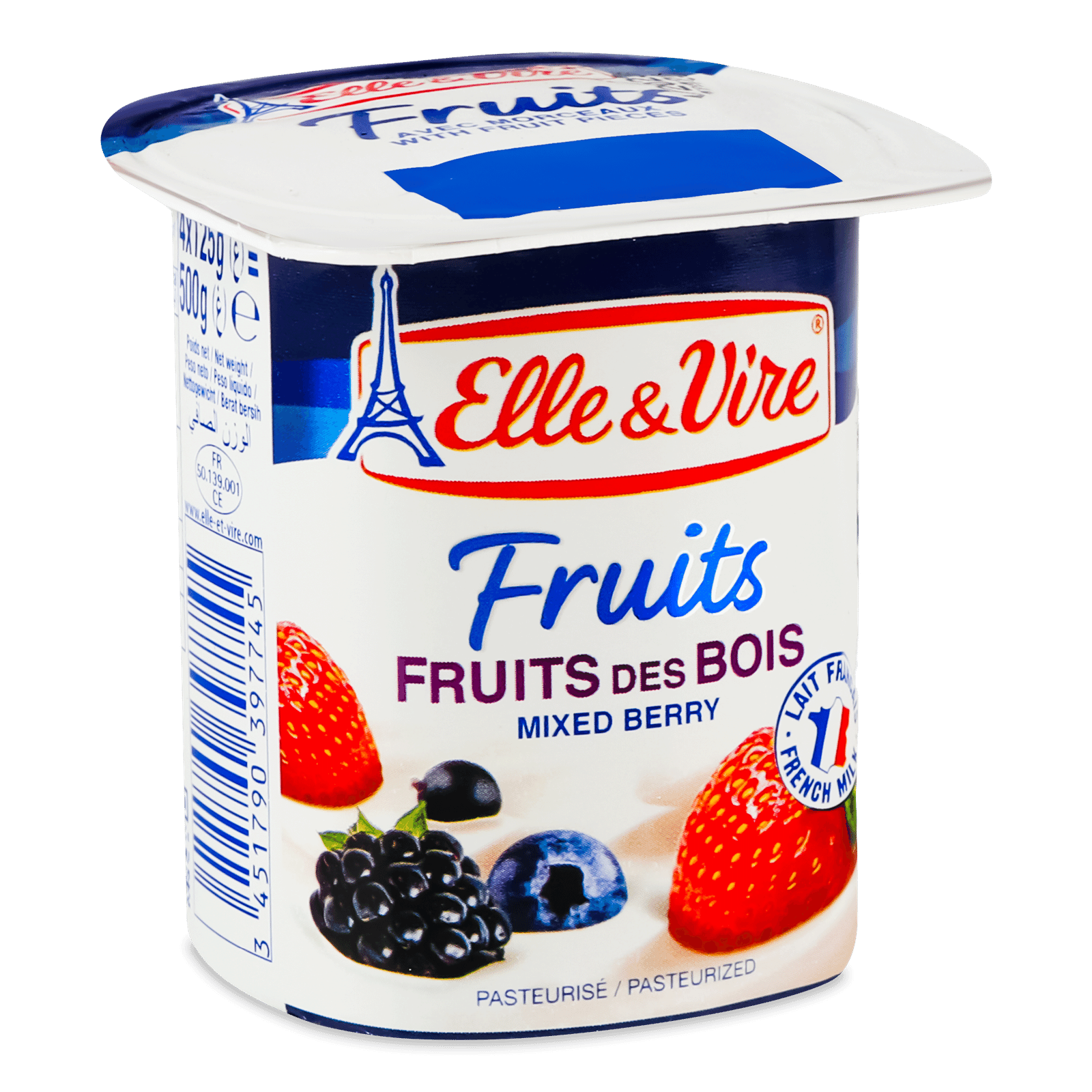 Десерт молочний Elle&Vire з лісовими ягод 2,3% ст - 1