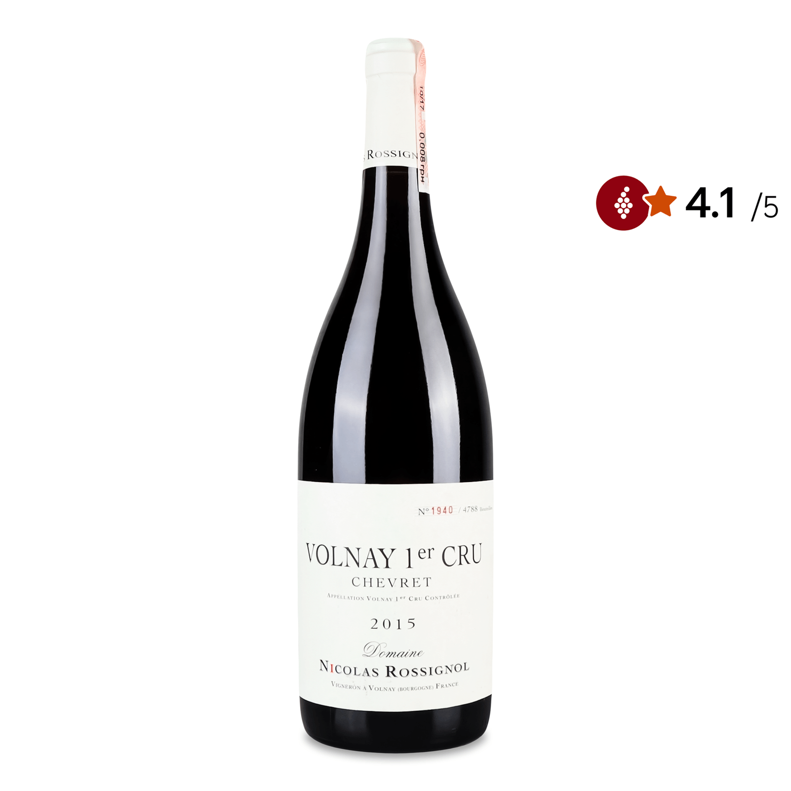 Вино червоне сухе Nicolas Rossignol Volnay 1er Cru Chevret 2015 - 1