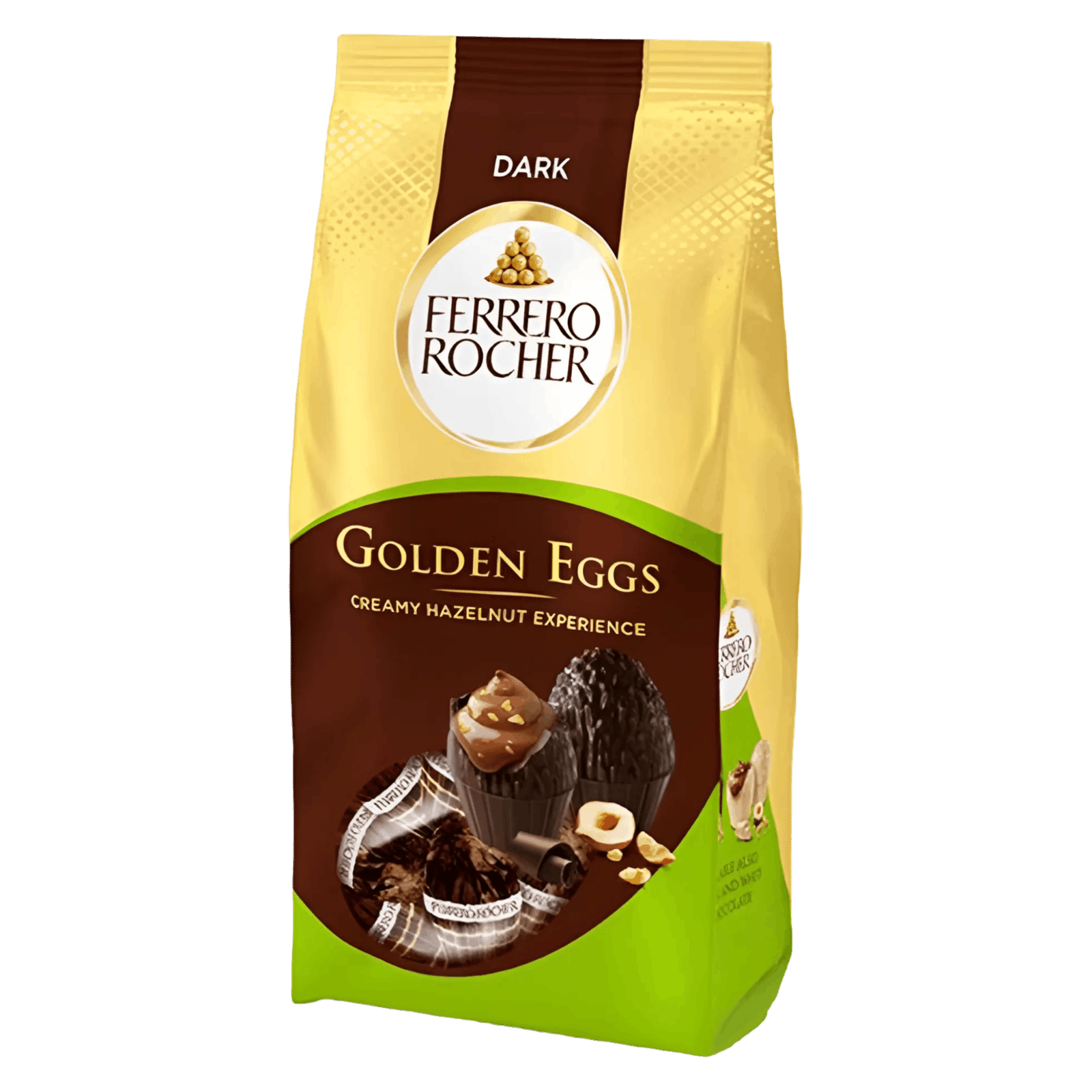 Цукерки Ferrero Rocher Golden Eggs з фундуком з темного шоколаду - 1