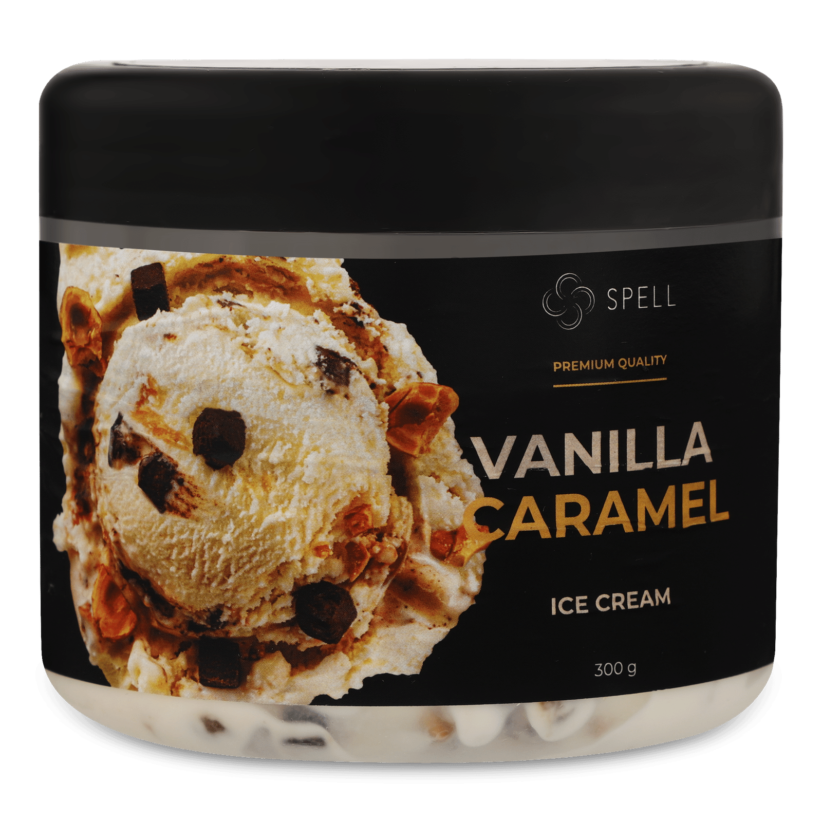 Морозиво Spell з білим шоколадом, шматочками брауні, солоною карамеллю та фундуком - 1