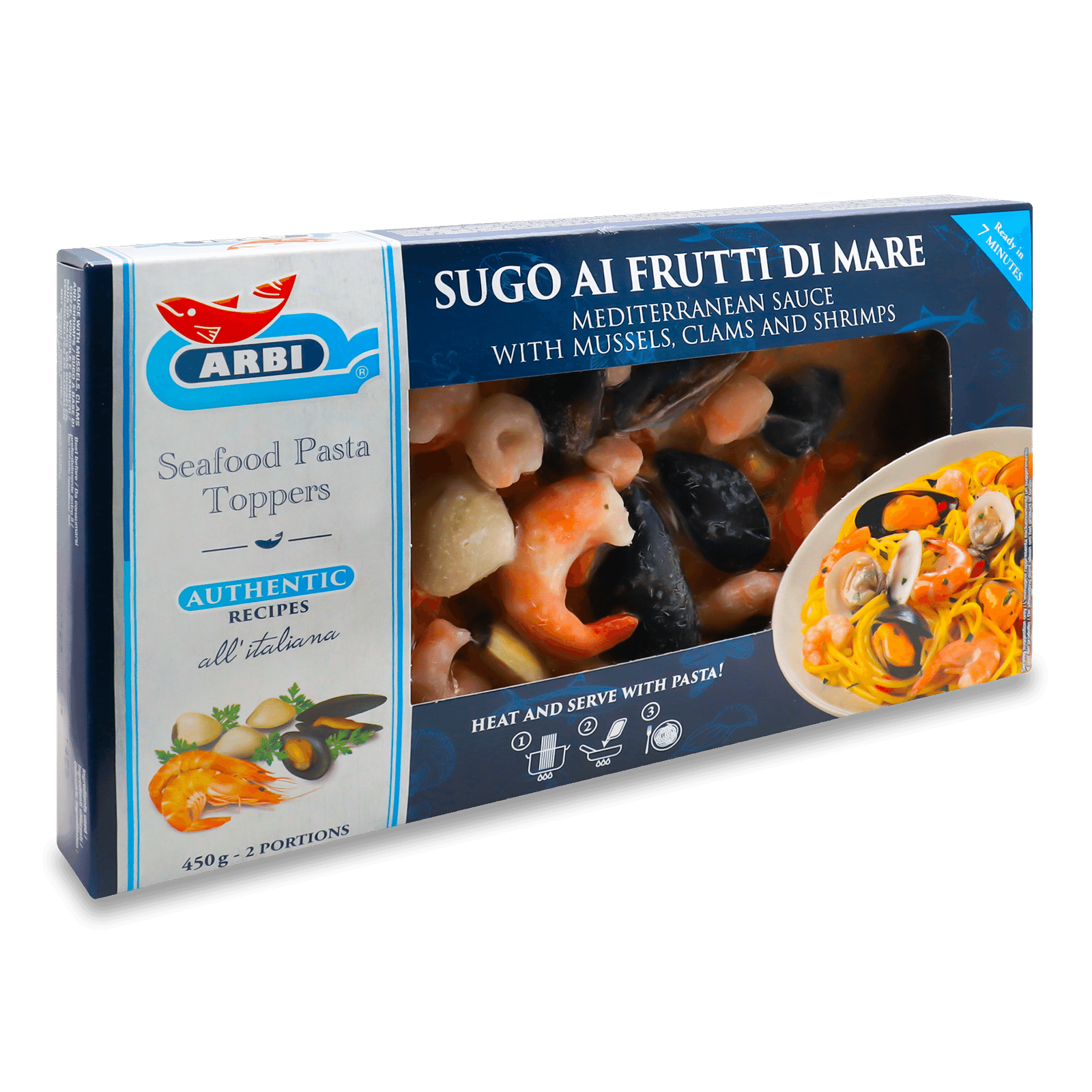 Cоус Arbi з середземноморськими мідіями, молюсками та креветками заморожений - 1