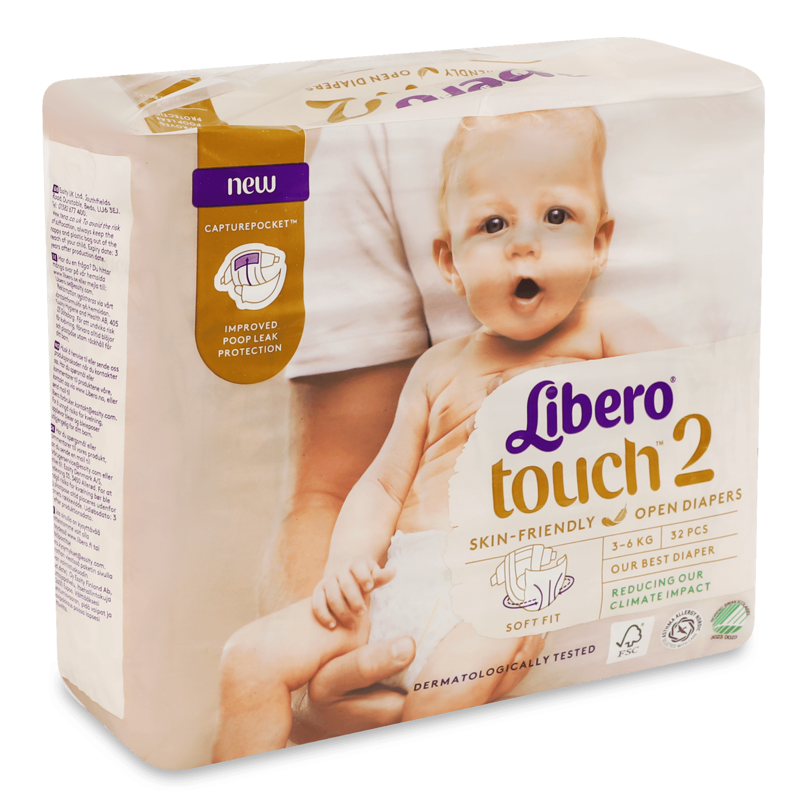 Підгузки дитячі Libero Touch Soft Fit 2 (3-6 кг) - 1