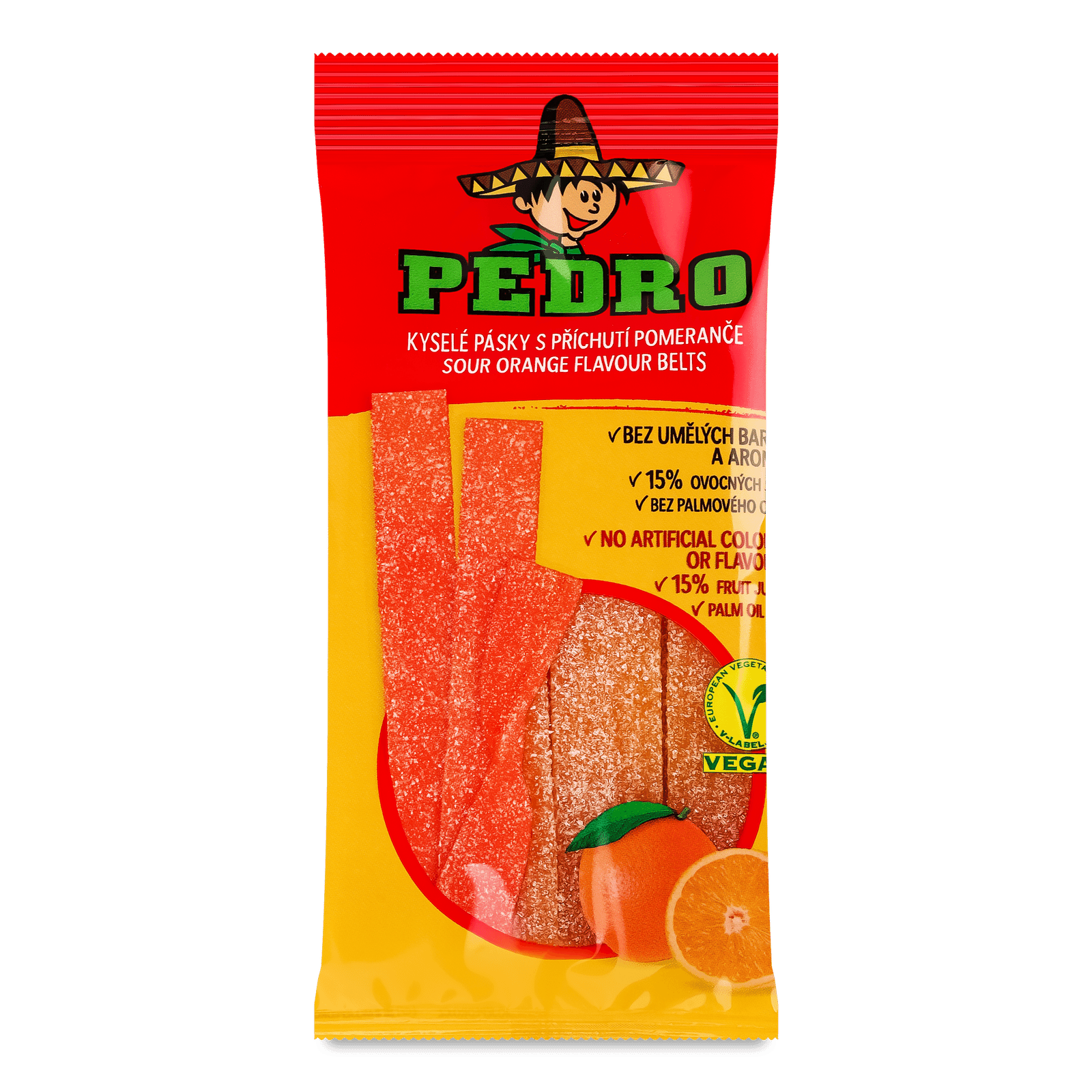 Цукерки Pedro «Ремінці апельсин» жувальні - 1