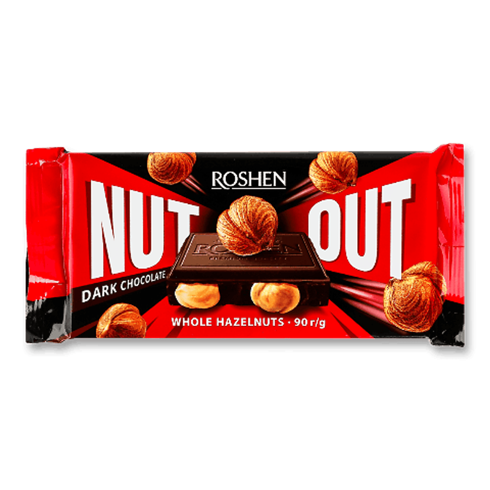 Шоколад чорний Roshen Nut Out Whole Hazelnuts - 1