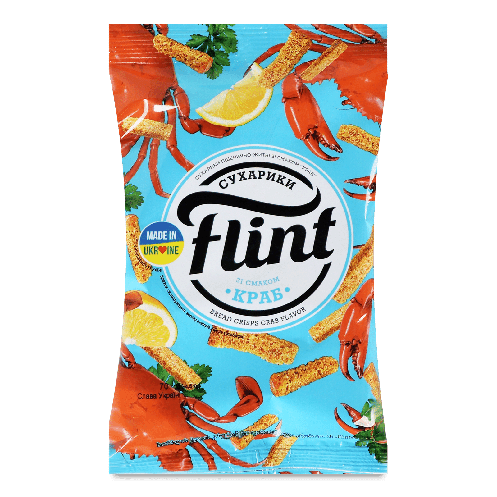 Сухарики Flint зі смаком краба - 1