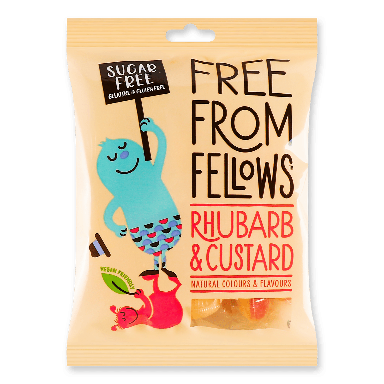 Цукерки Free From Fellows Rhubarb&Custard жувальні - 1