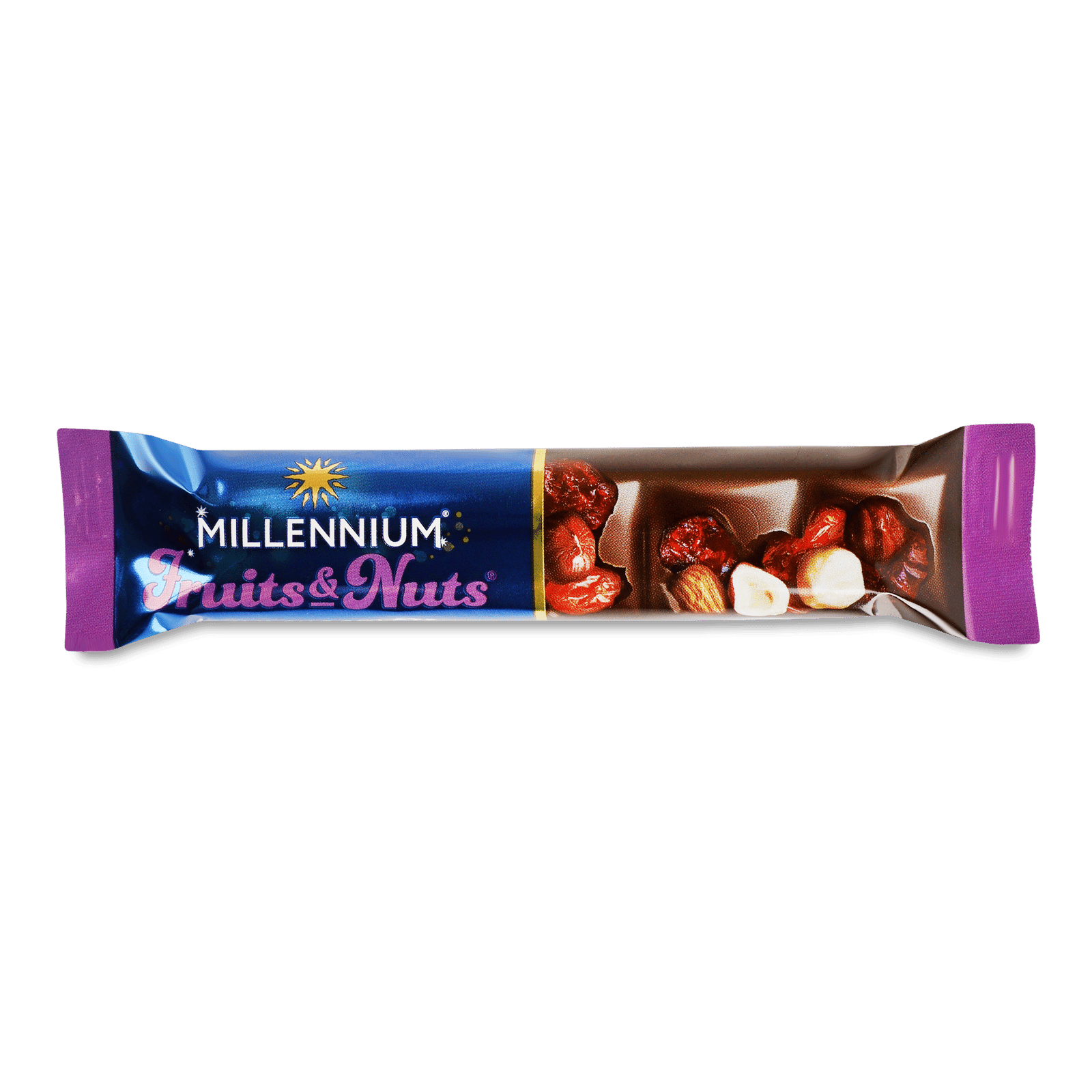 Шоколад молочний Millennium Fruits&Nuts з журавлиною, родзинками та горіхами - 1