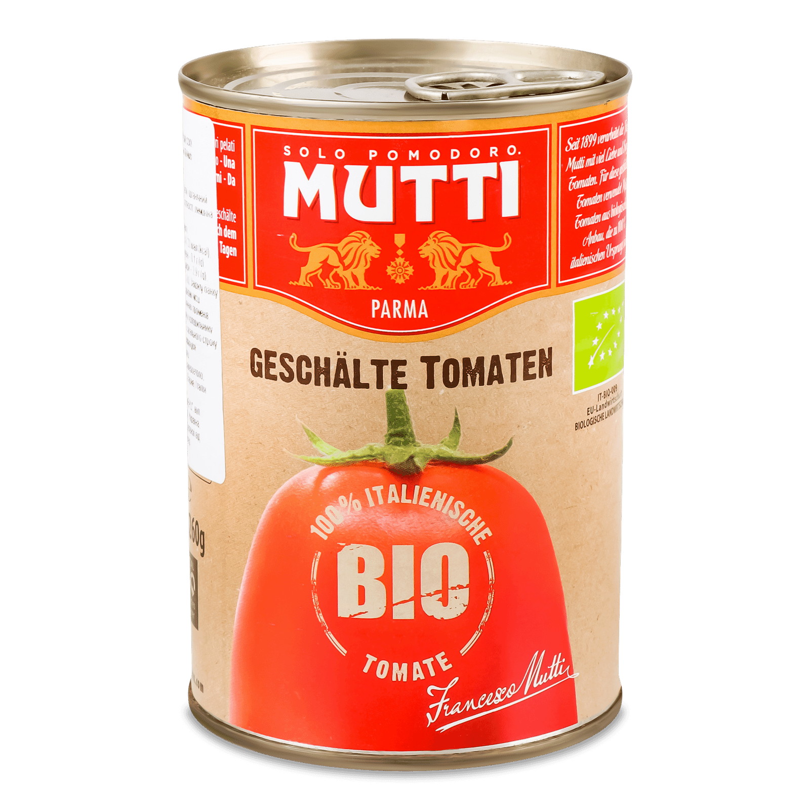 Томати Mutti очищені цілі у томатному соку органічні - 1