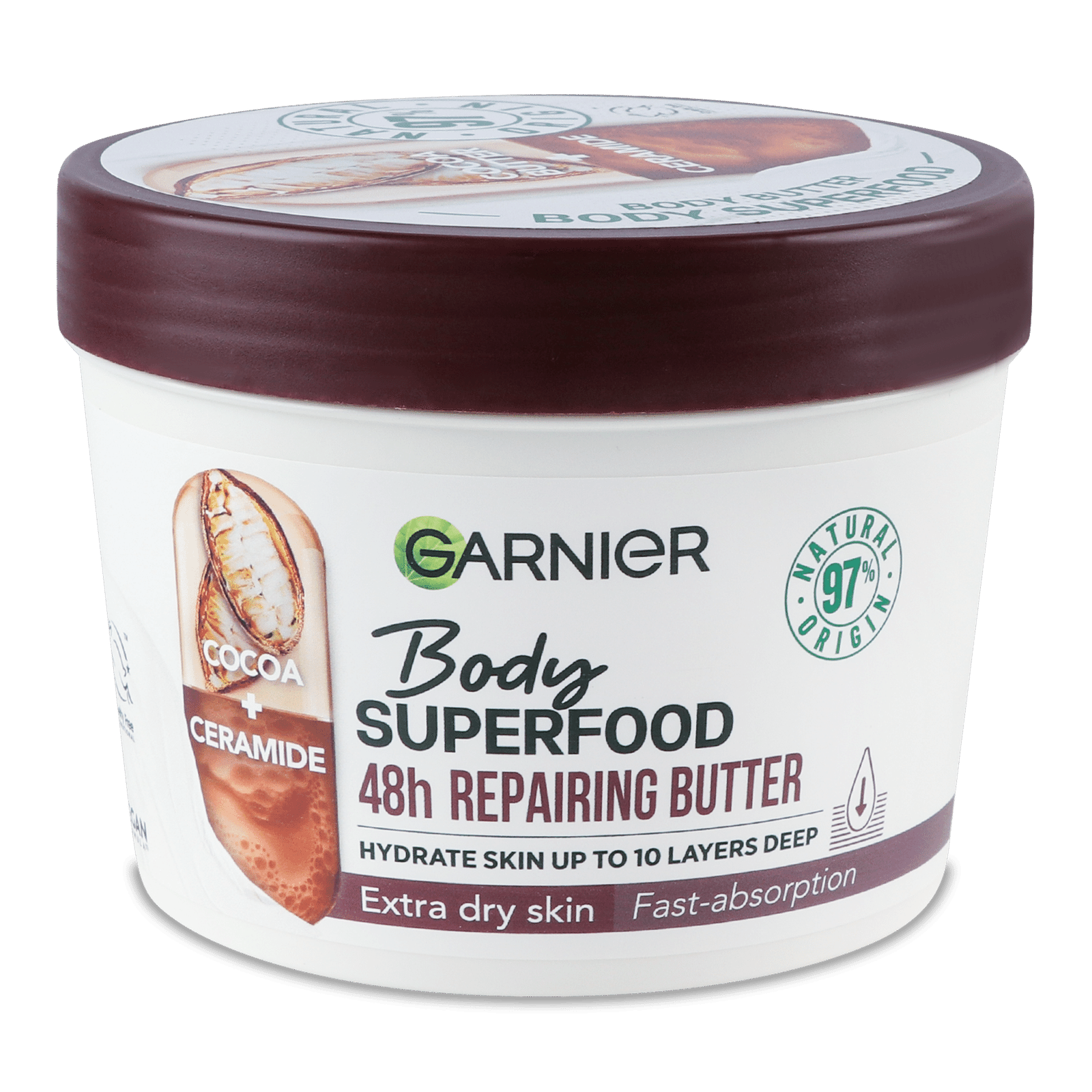 Крем-баттер Garnier Body Superfood какао для сухої шкіри - 1