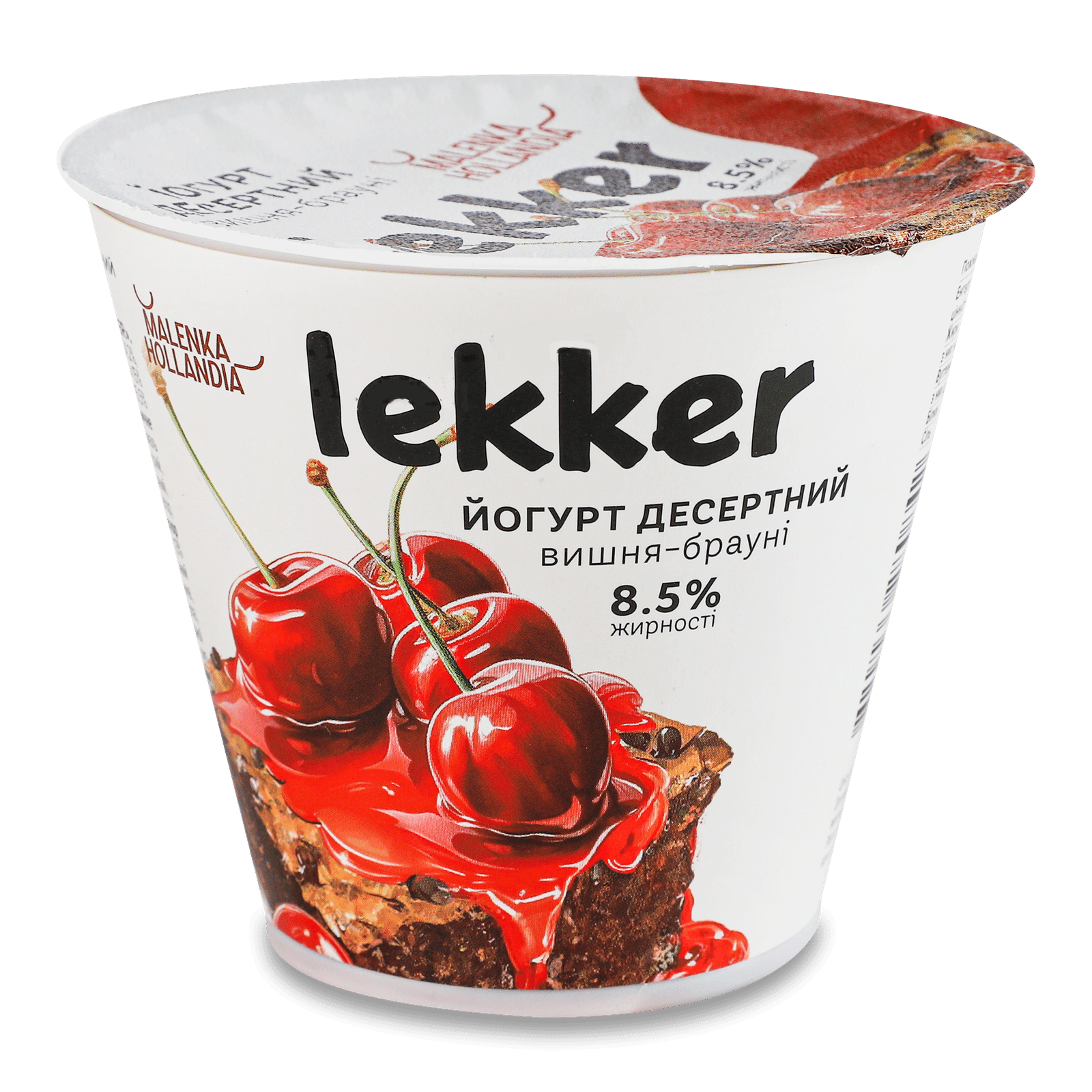 Йогурт Lekker вишня-брауні десертний 8,5% стакан - 1