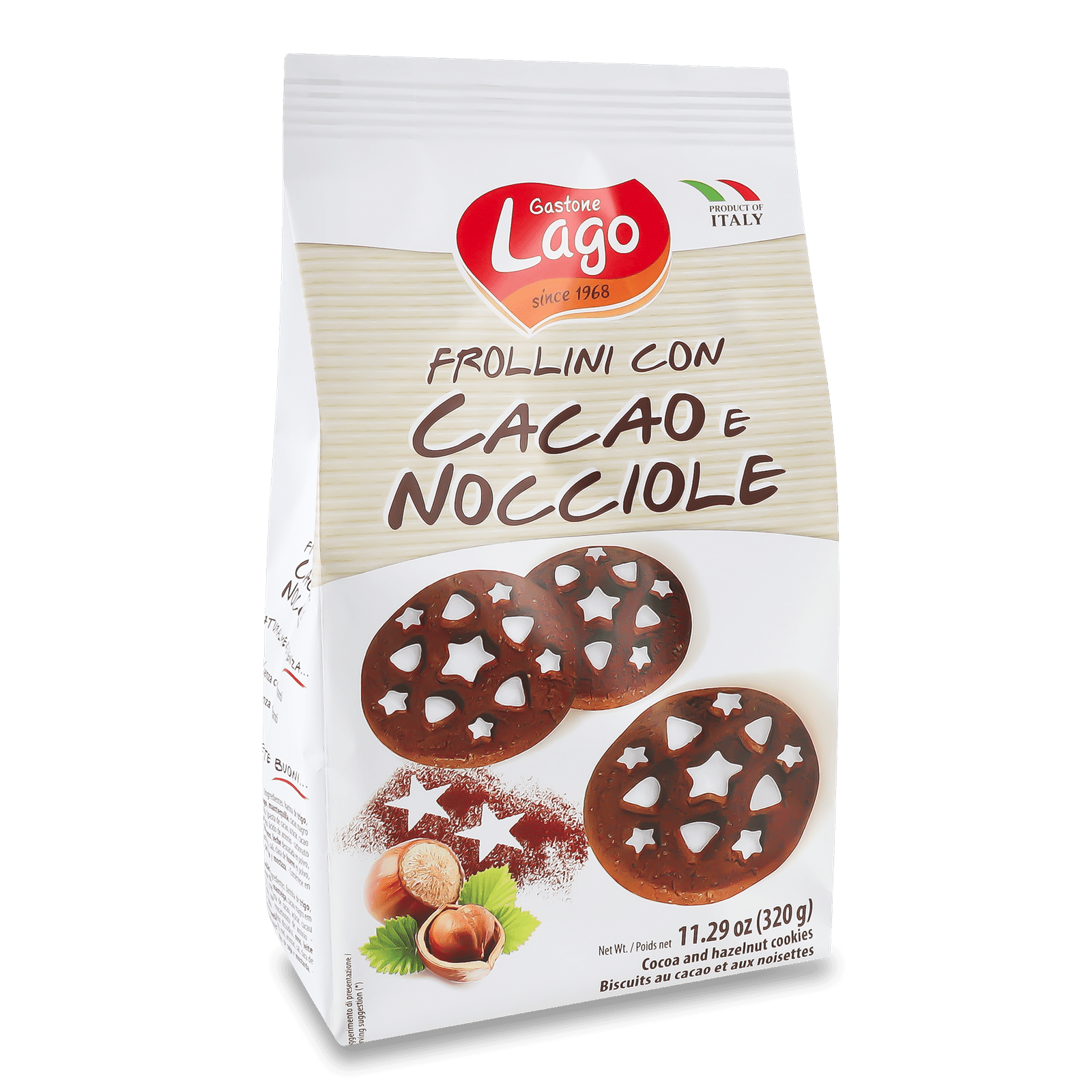 Печиво Gastone Lago какао-фундук пісочне - 1