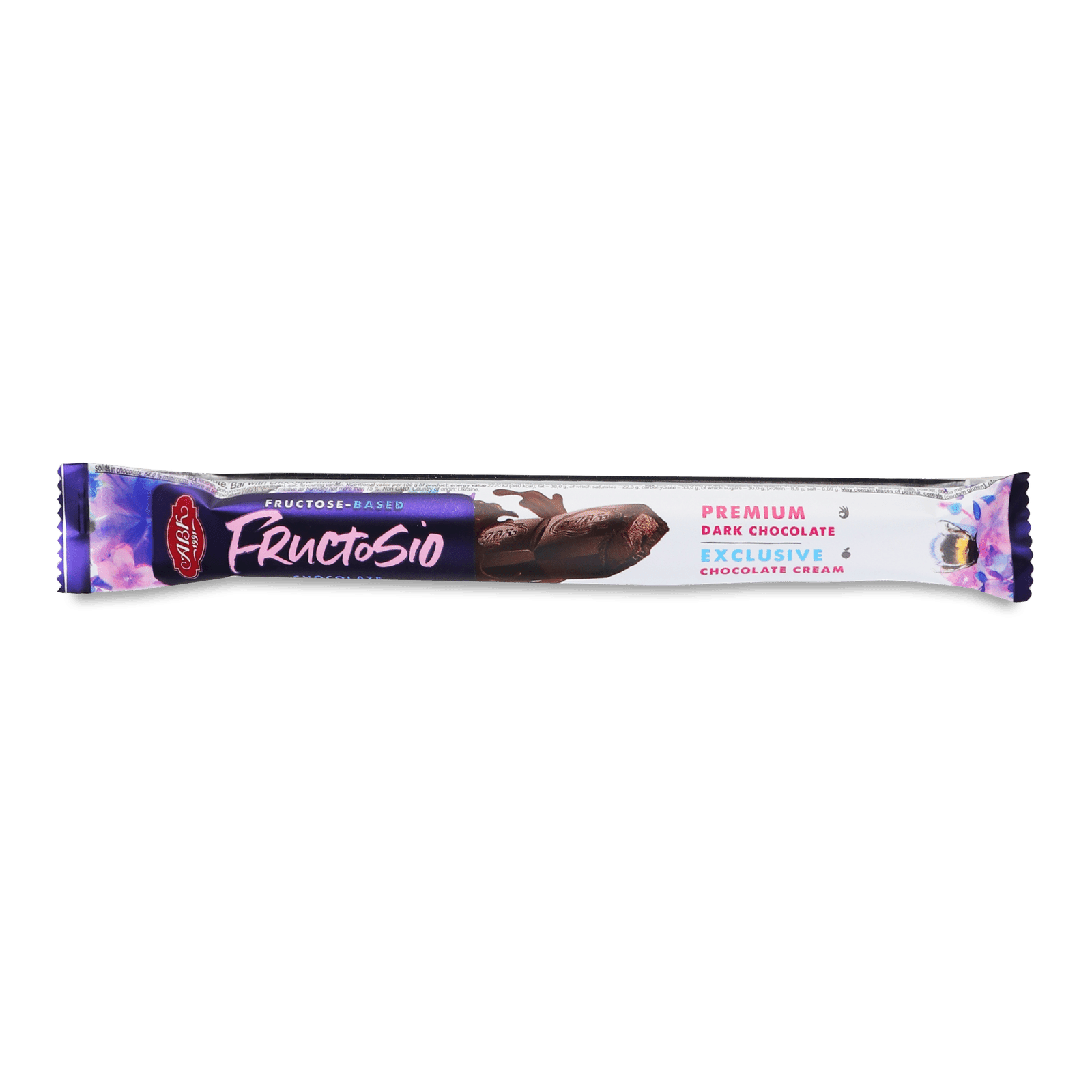 Батончик «АВК» Fructоsio з шоколадною начинкою без цукру - 1