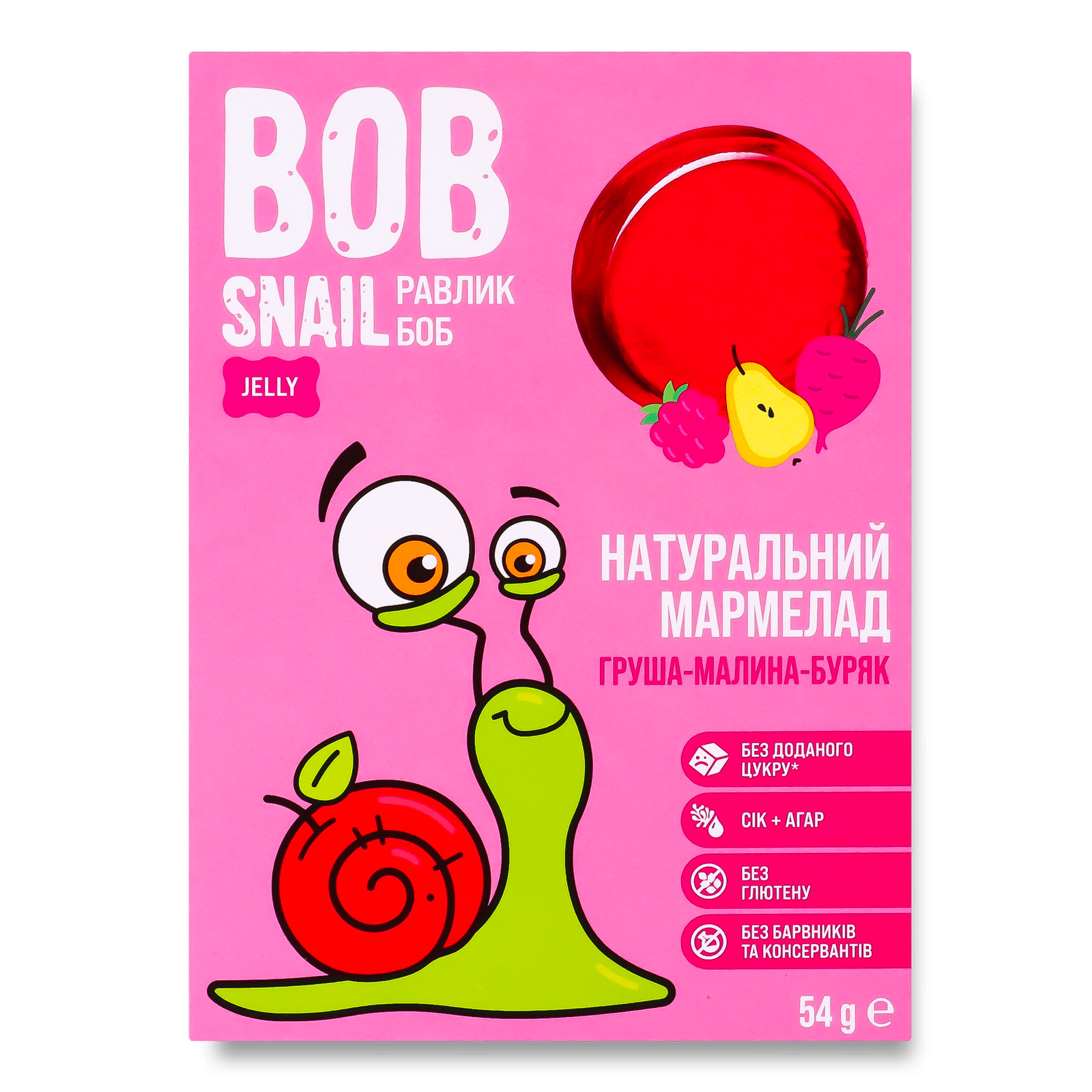 Мармелад Bob Snail груша-малина-буряк - 1