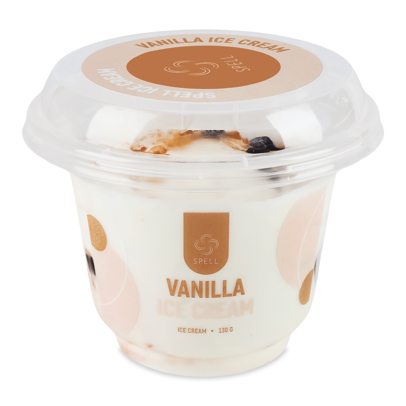 Морозиво Spell Vanilla зі шматочками брауні та карамелізованим фундуком - 1