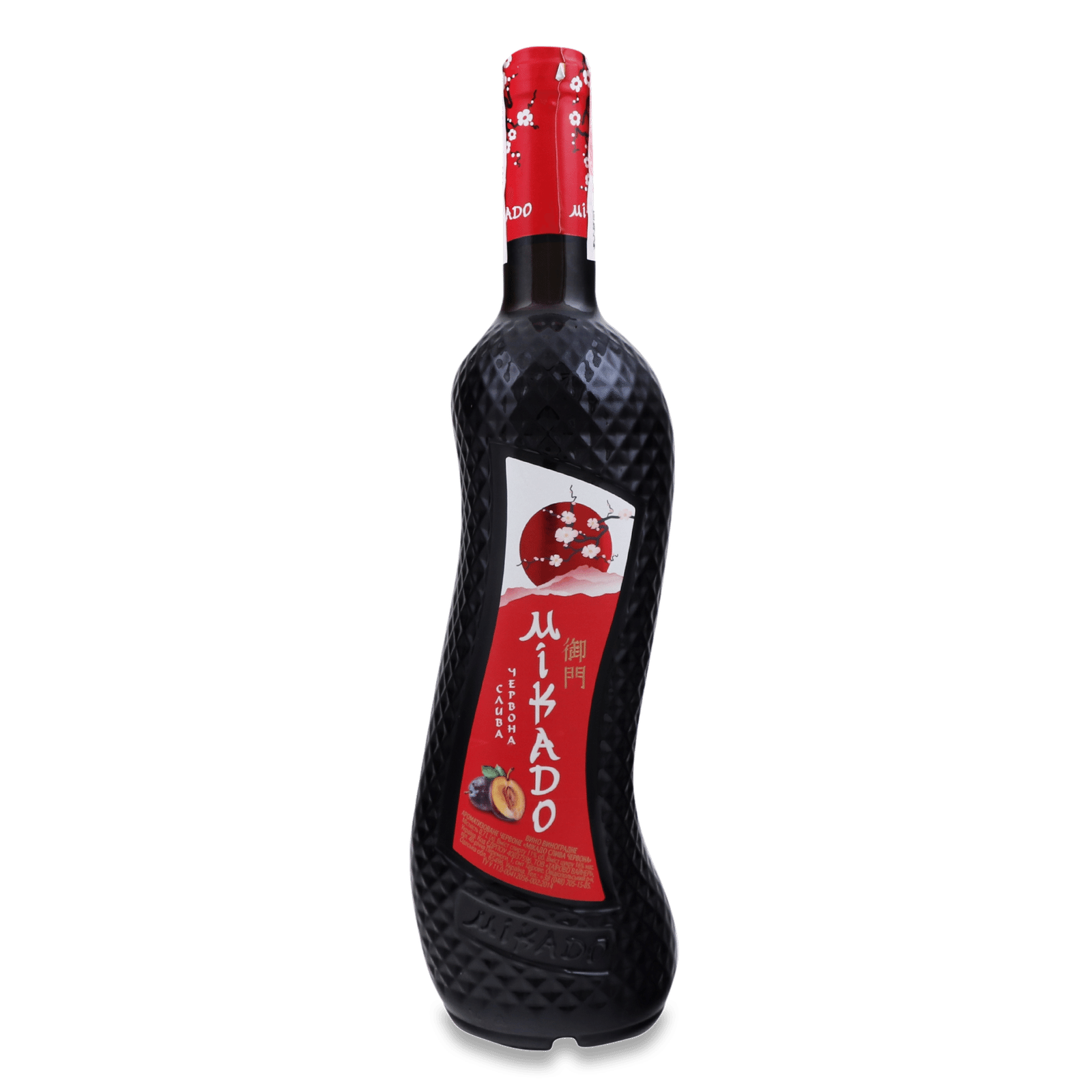 Вино Mikado «Слива червона» виноградне ароматизоване червоне - 1