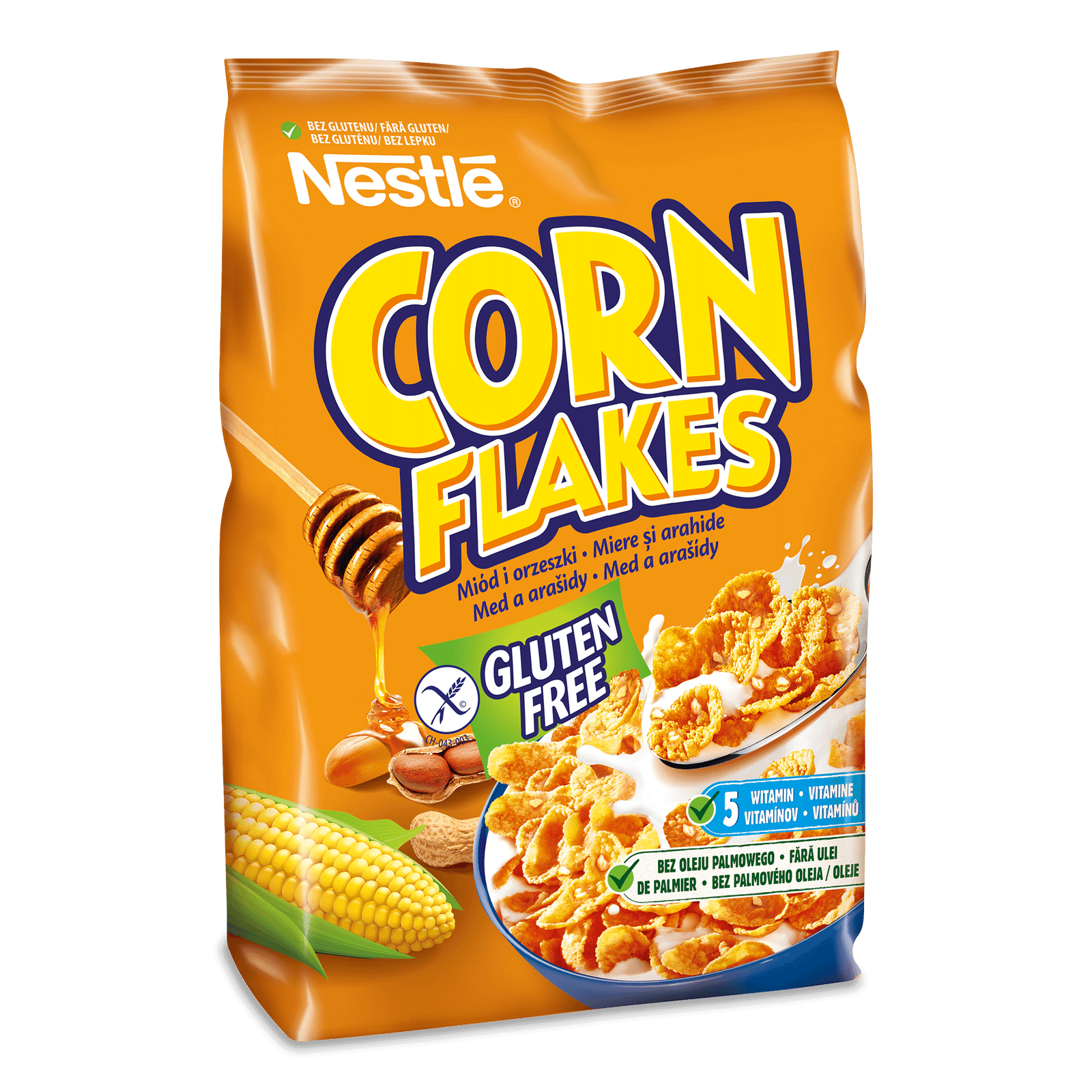 Сніданок сухий Nestle Corn Flakes Honey Nut - 1