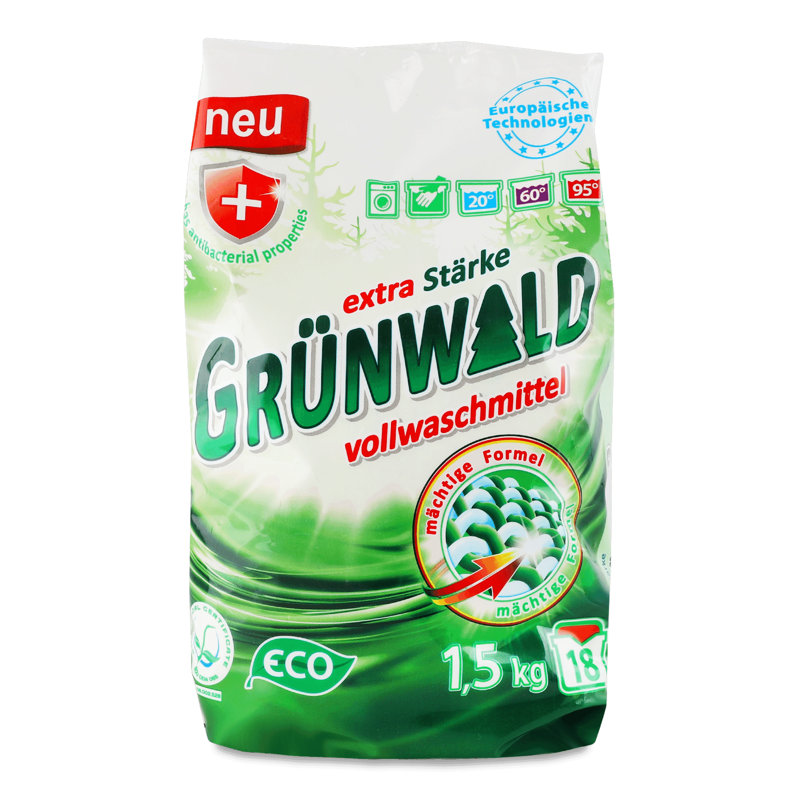 Порошок пральний Grunwald Eco «Гірська свіжість» універсальний - 1