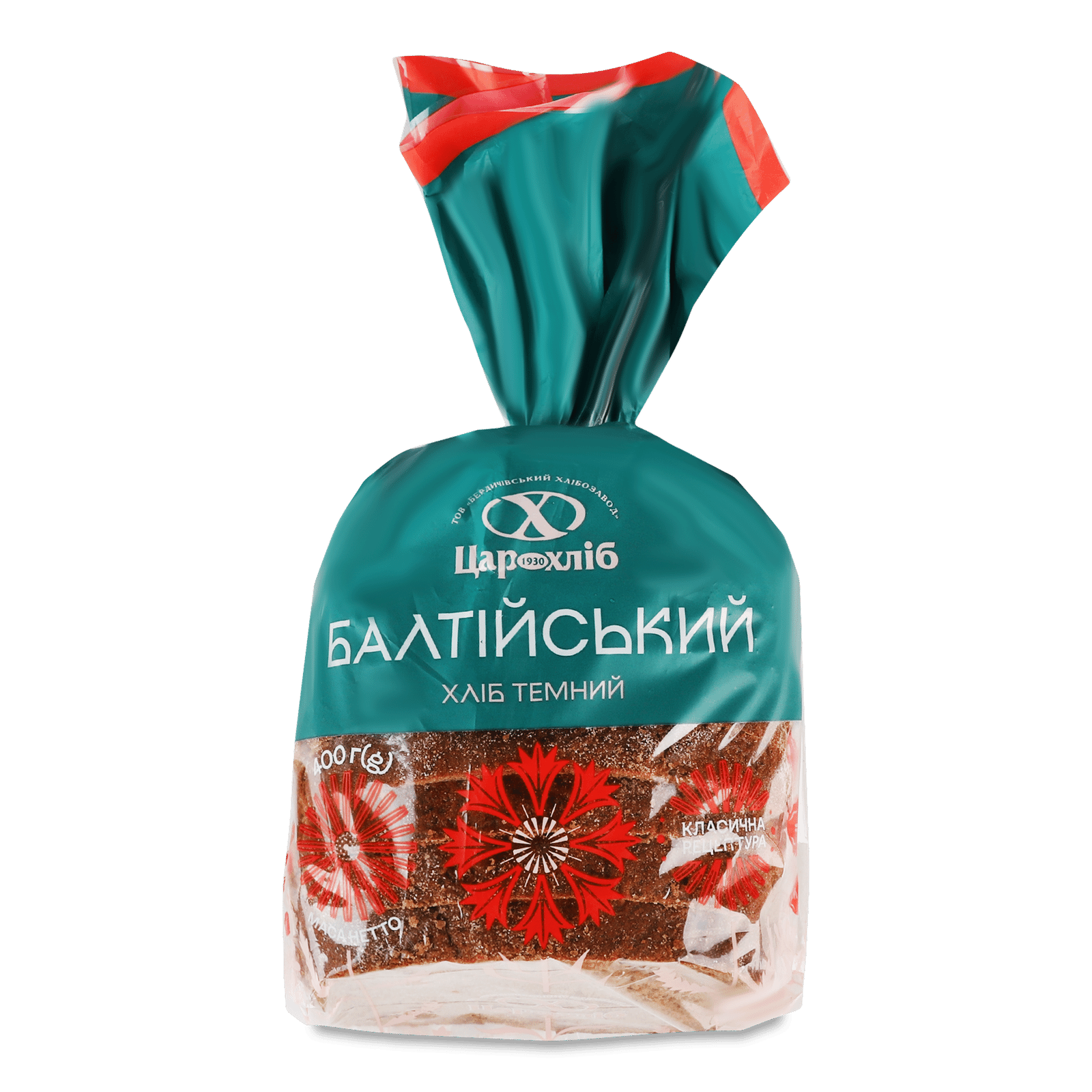 Хліб Цар-Хліб Балтійський темний половинка нарізаний - 1