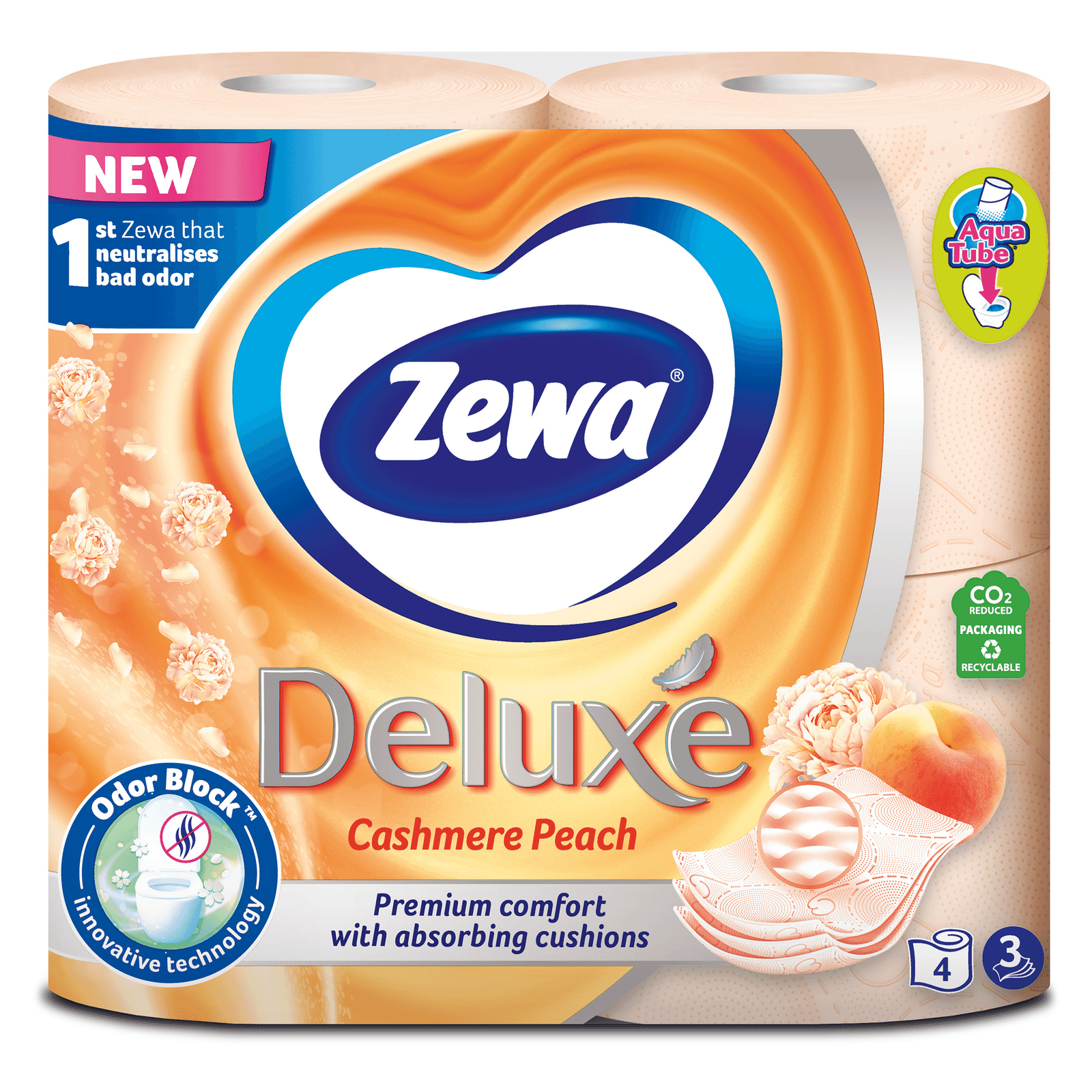 Папір туалетний Zewa Deluxe «Персик» - 1