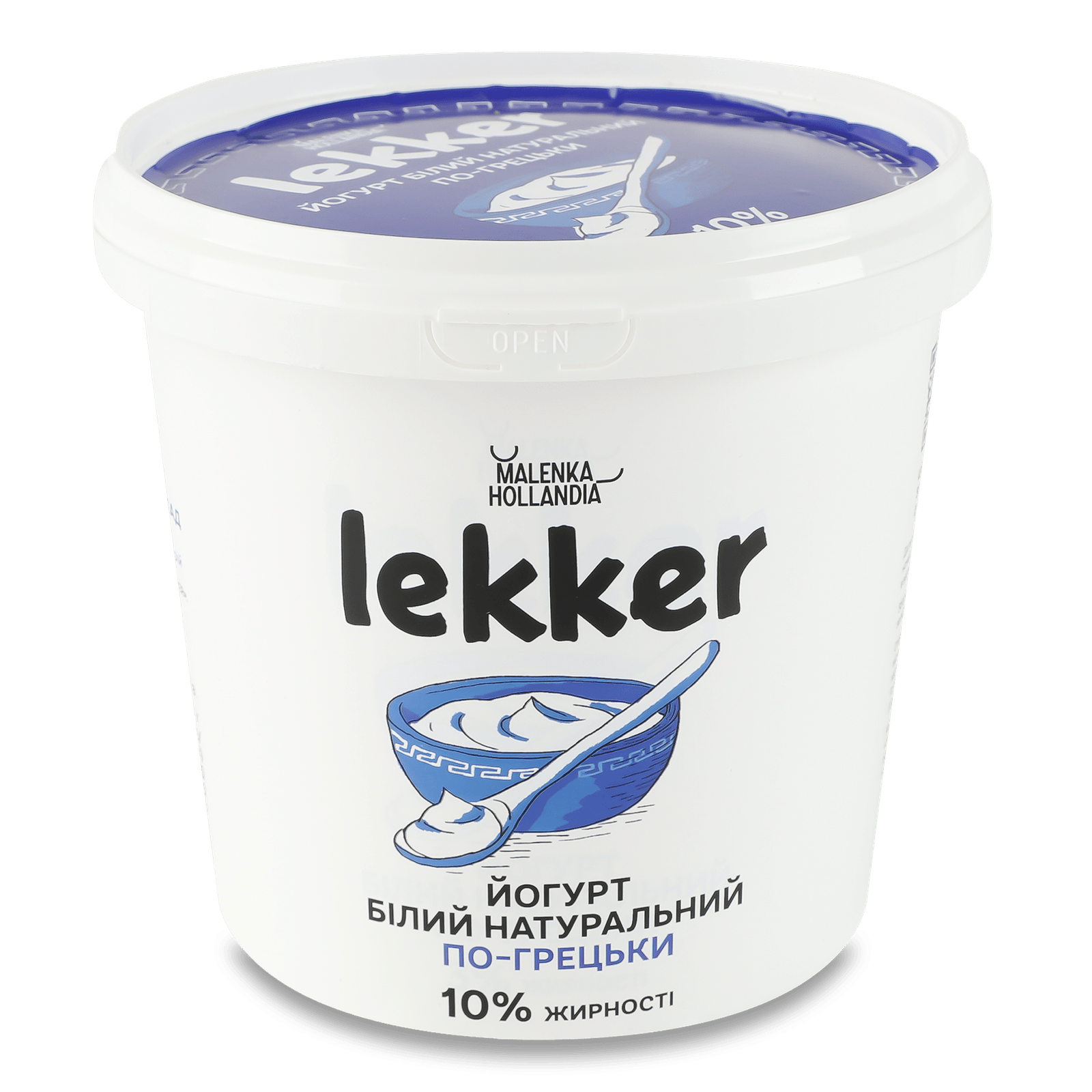 Йогурт Lekker По-грецьки білий натуральний 10% відро - 1