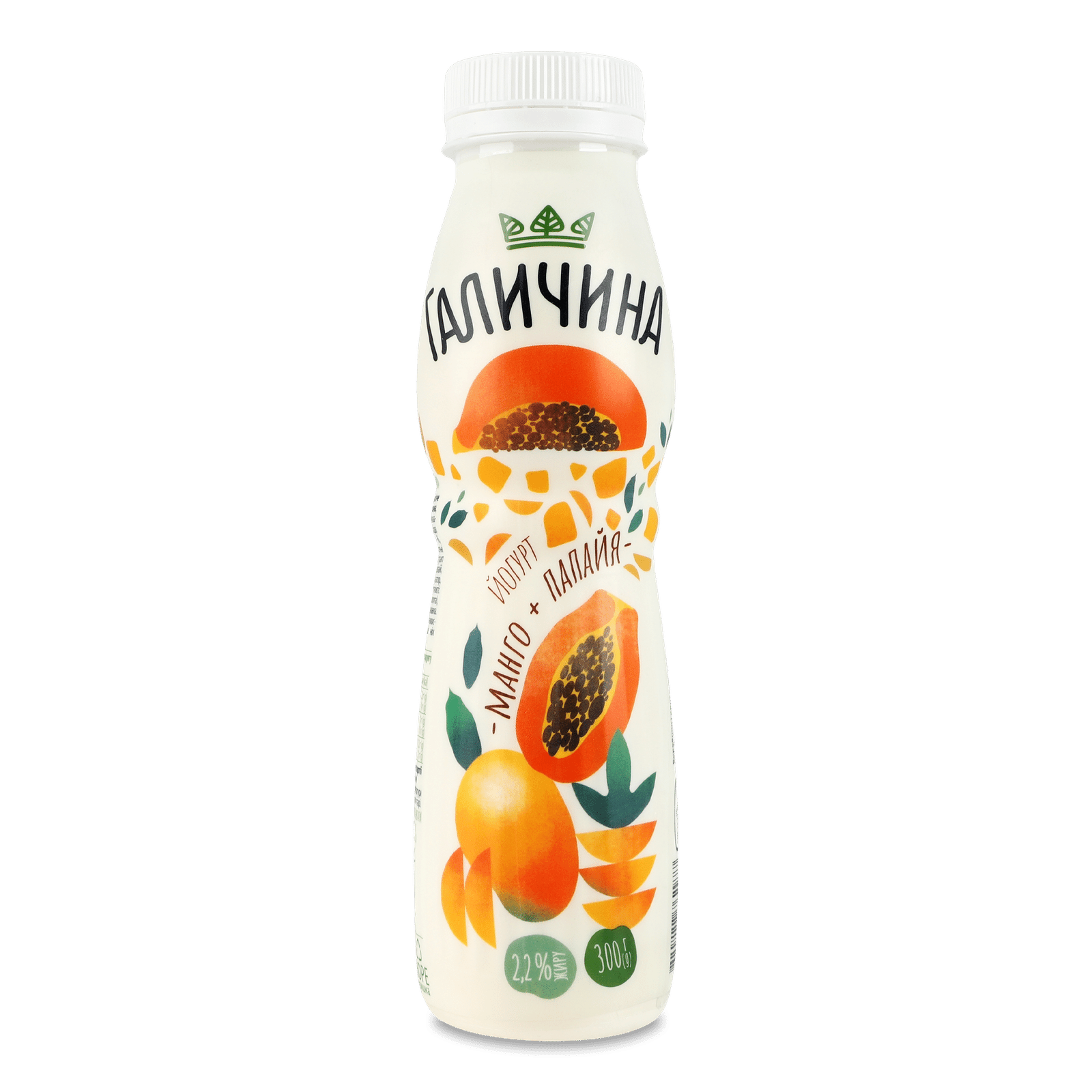 Йогурт Галичина манго-папайя 2,2% пет - 1