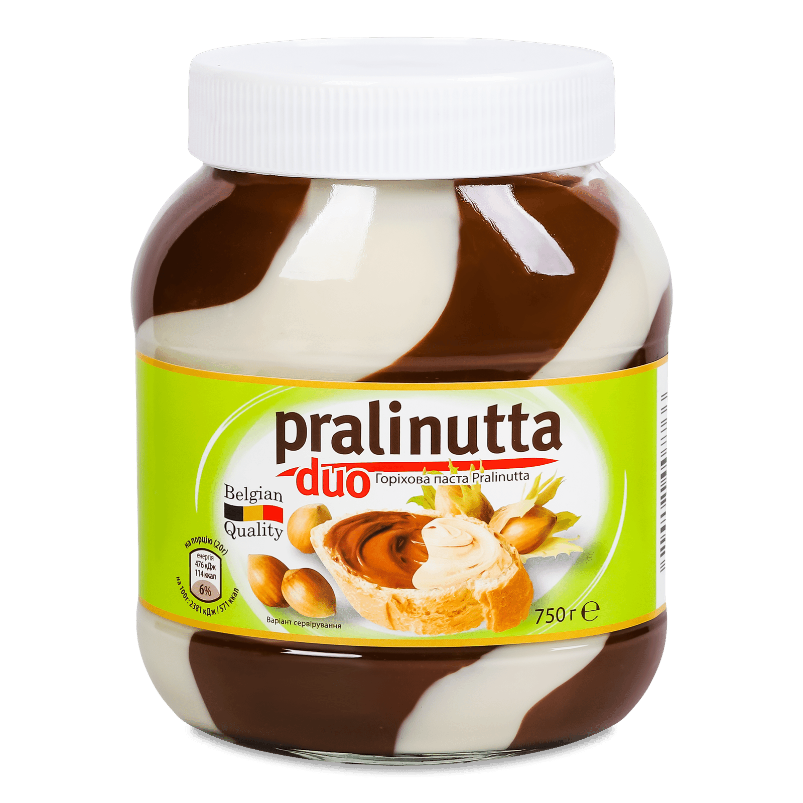 Паста шоколадна Pralinutta Duo з молочним какао і лісовим горіхом - 1