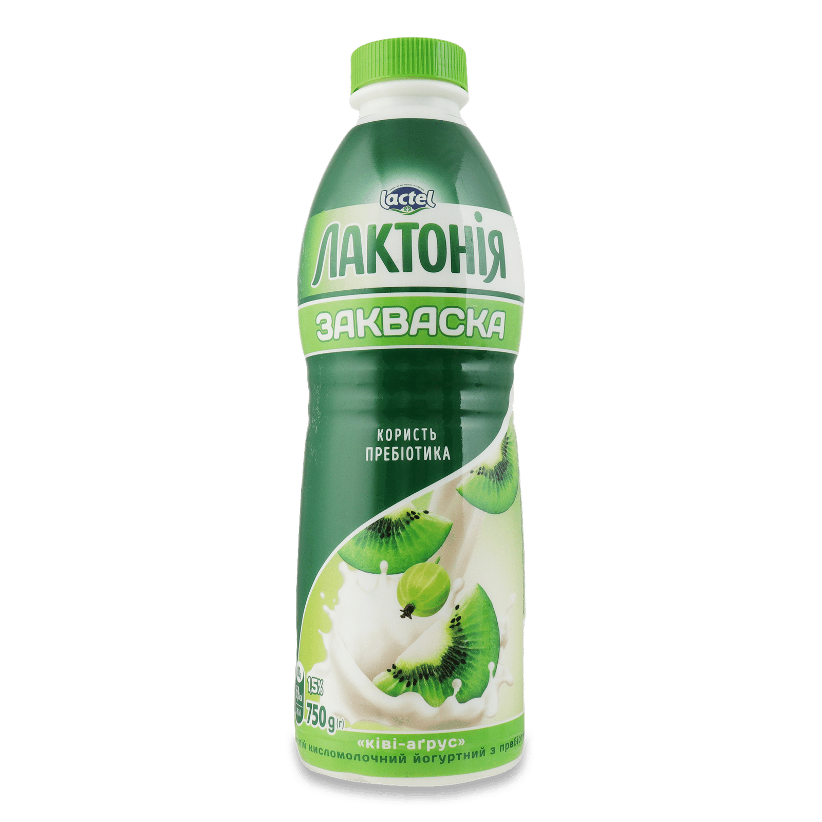 Напій кисломолочний «Лактонія» Закваска ківі-аґрус 1,5% - 1