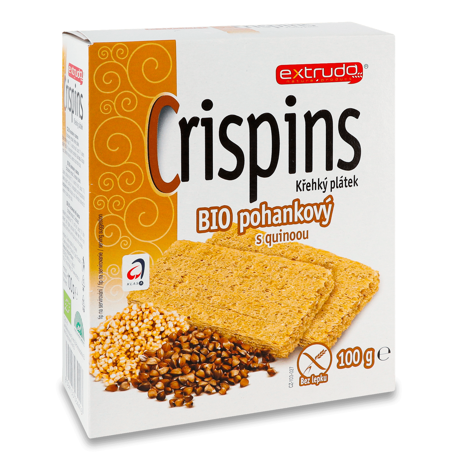 Хлібці Extrudo Crispins органічні з гречкою та кіноа - 1