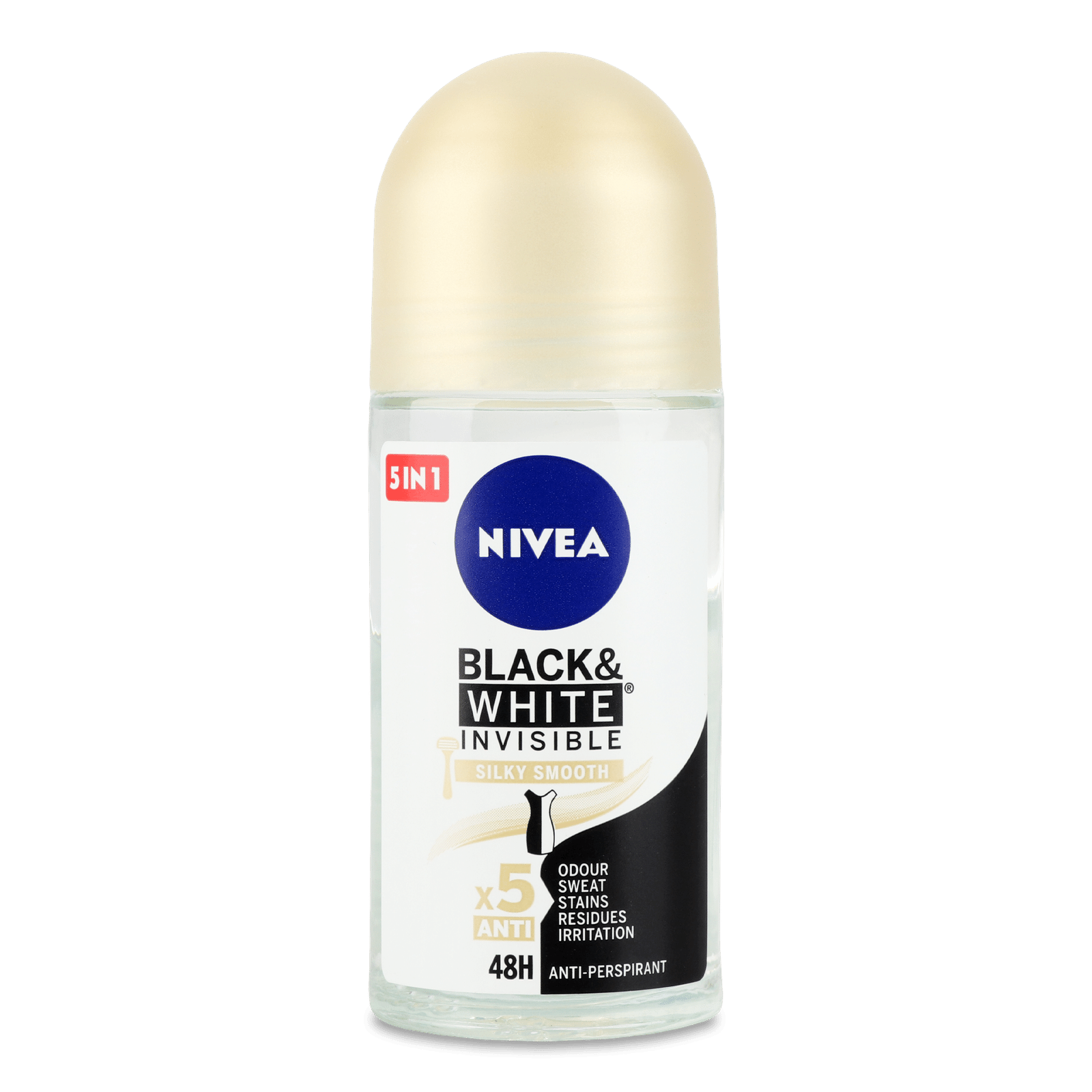 Дезодорант Nivea «Невидимий гладкий шовк чорне і біле» - 1