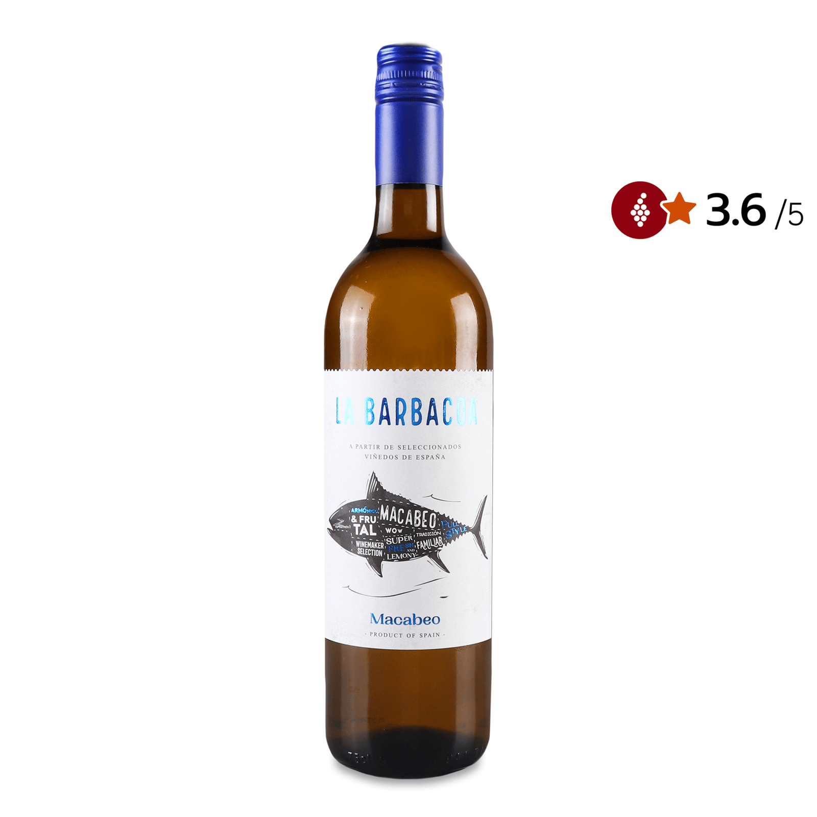 Вино La Barbacoa Macabeo white - 1